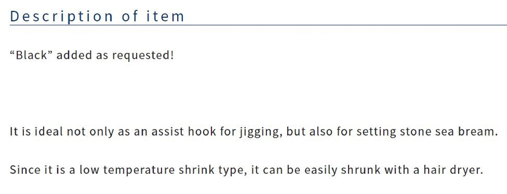 Owner 81219 Heat Shrink Tube Black Size 7.0mm 0.7m (8789)