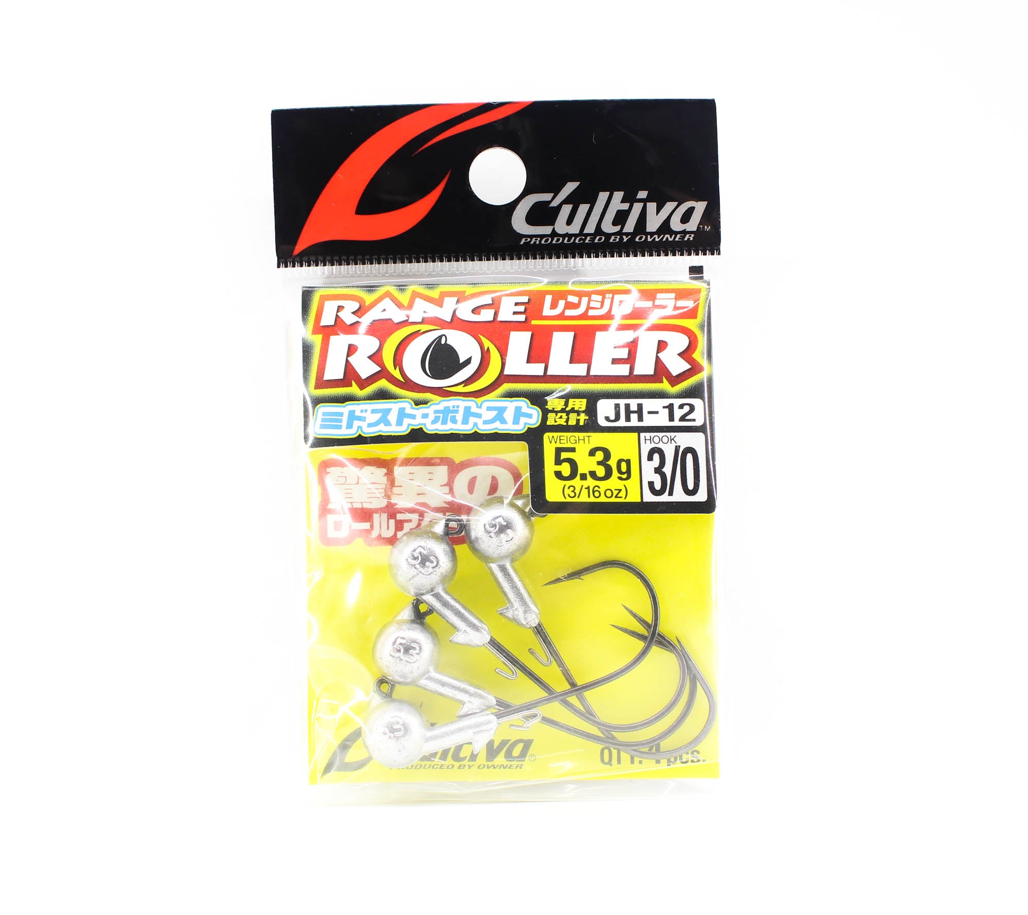 Owner JH-12 Jig Head Range Roller 5.3 gram Size 3/0 (1420)