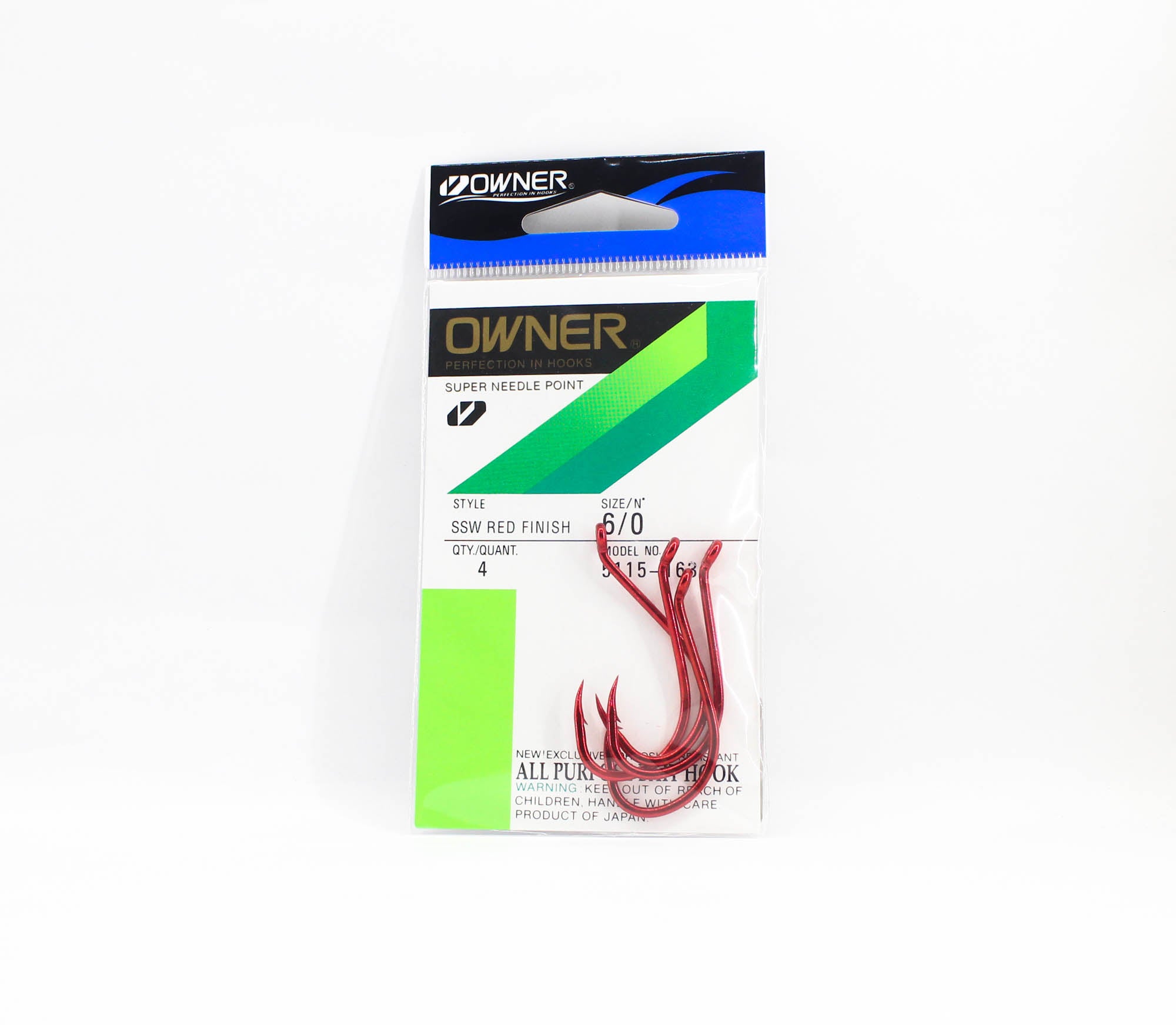 Owner SSW Hook Size 6/0 Red (1043)