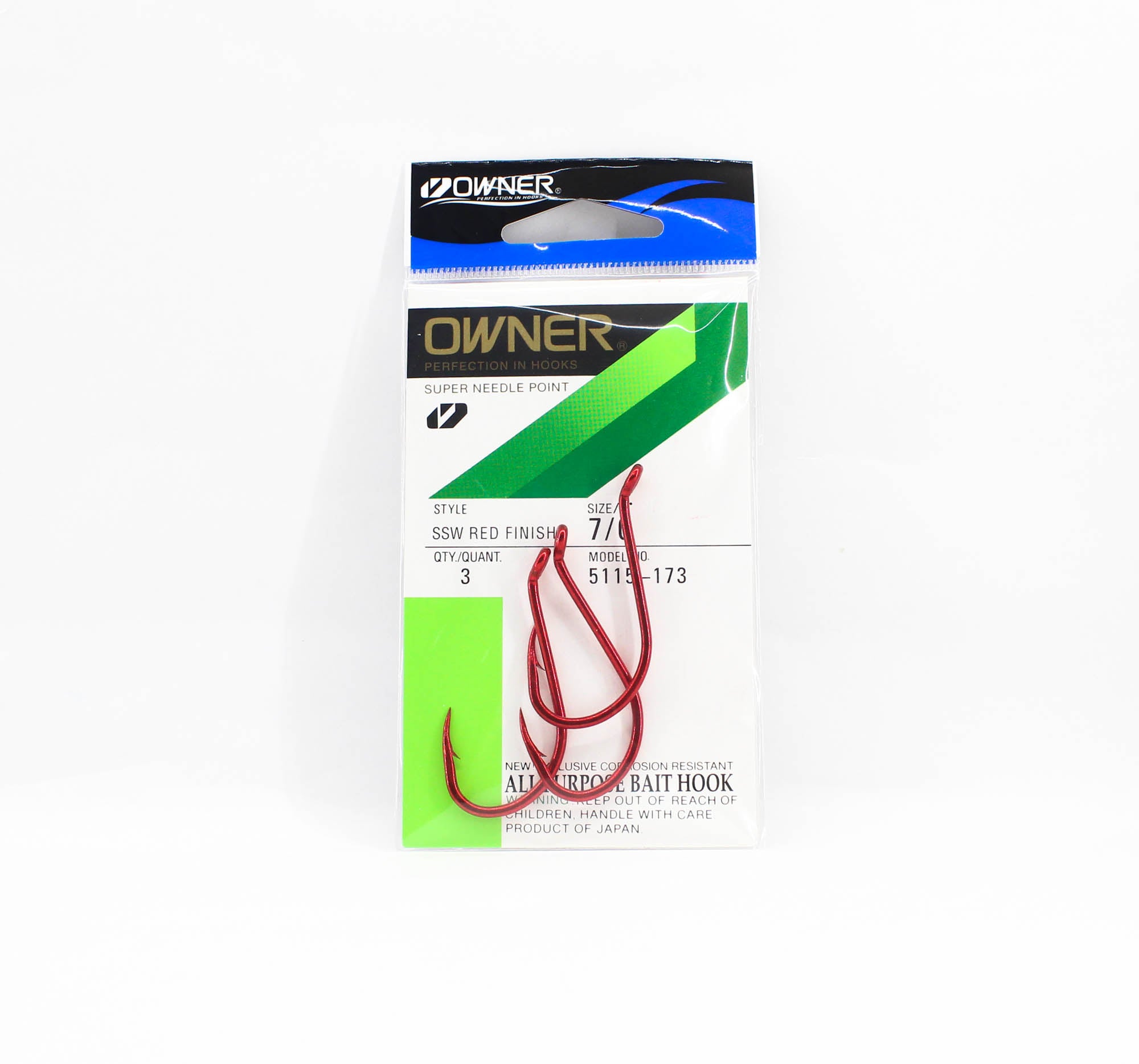 Owner SSW Hook Size 7/0 Red (1050)
