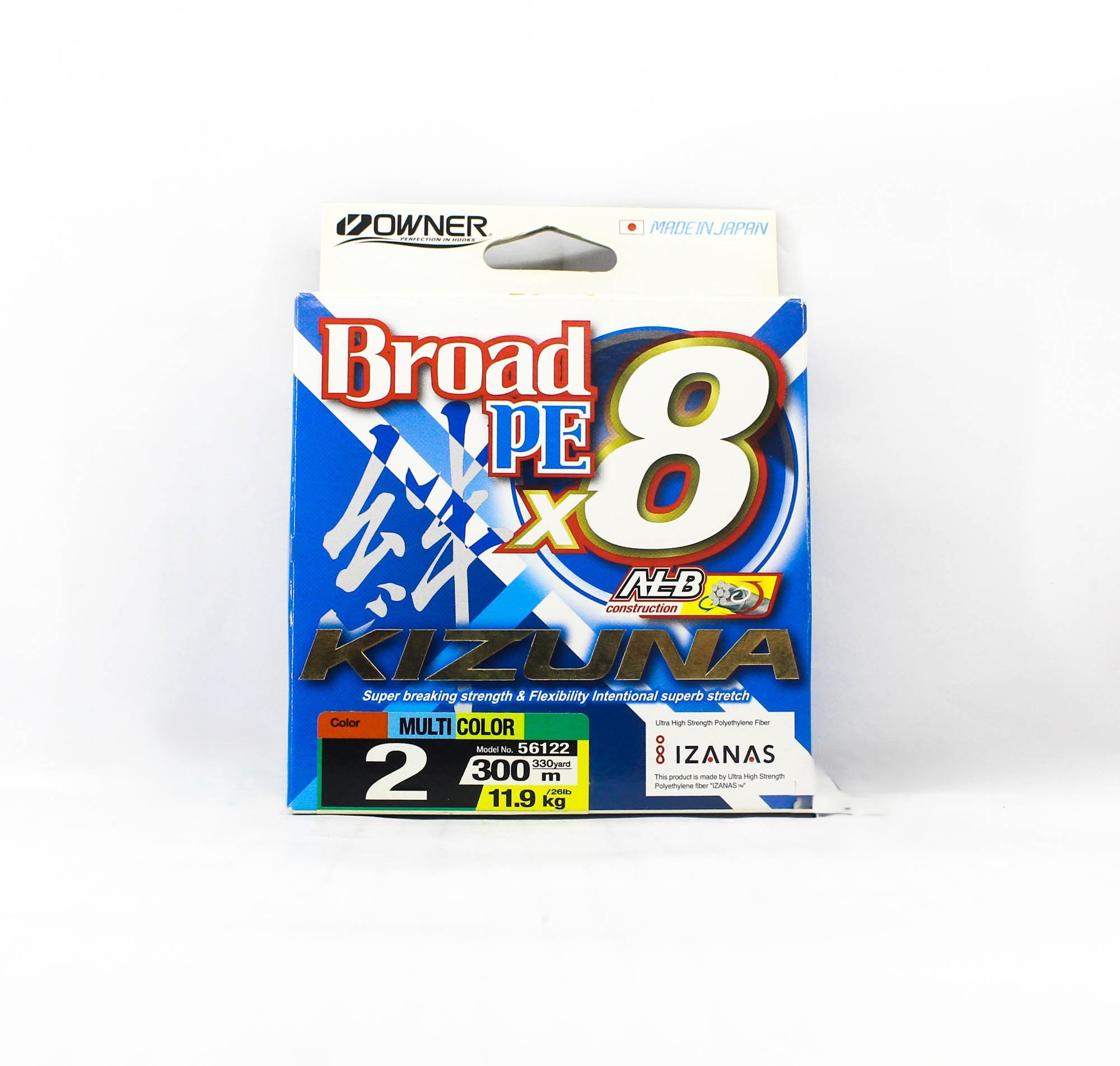 Owner P.E Line Kizuna Broad X8 300m P.E 2 Multi (8405)