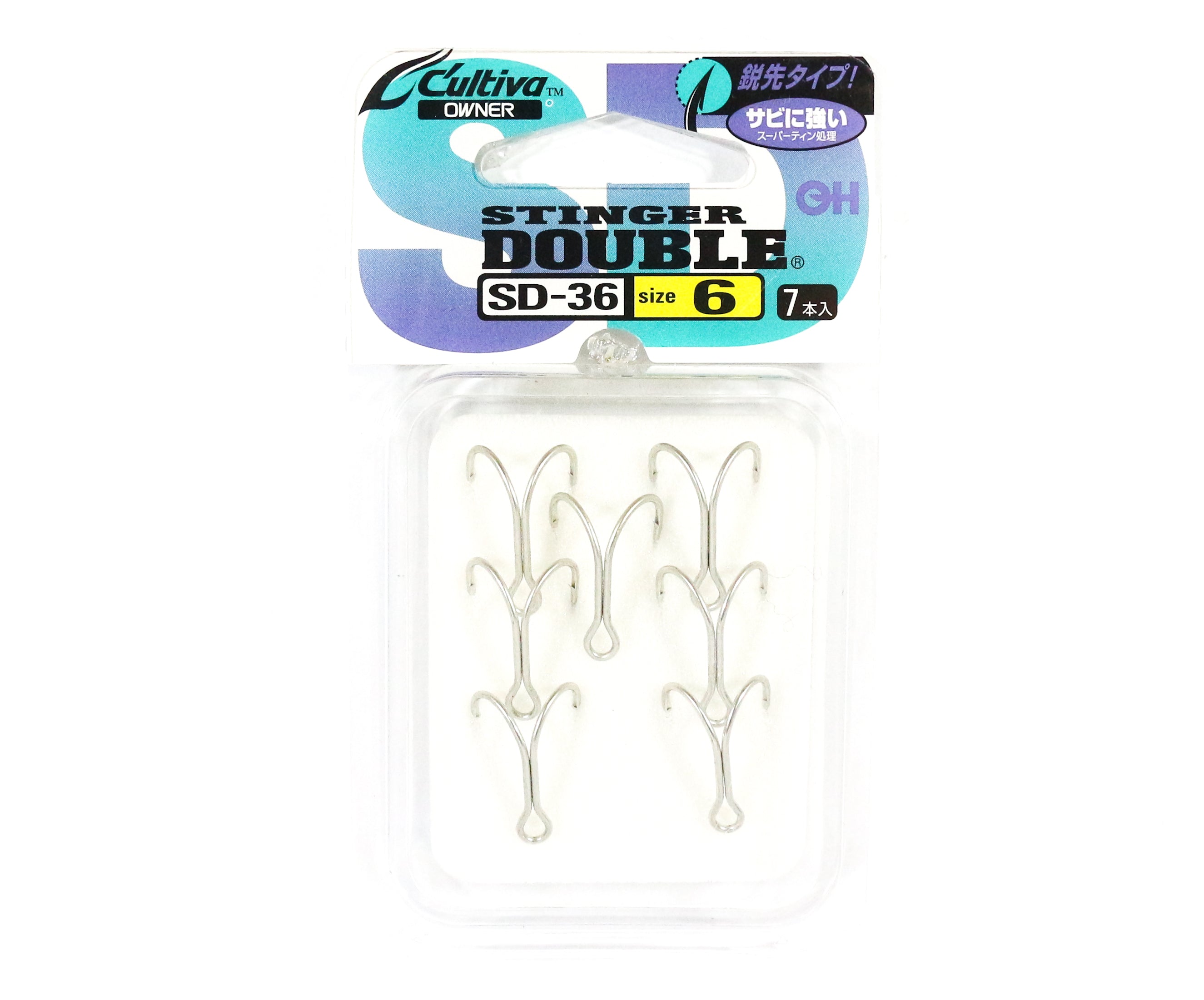 Owner SD-36 Double Hook Stinger Size 6 Japan (6086)