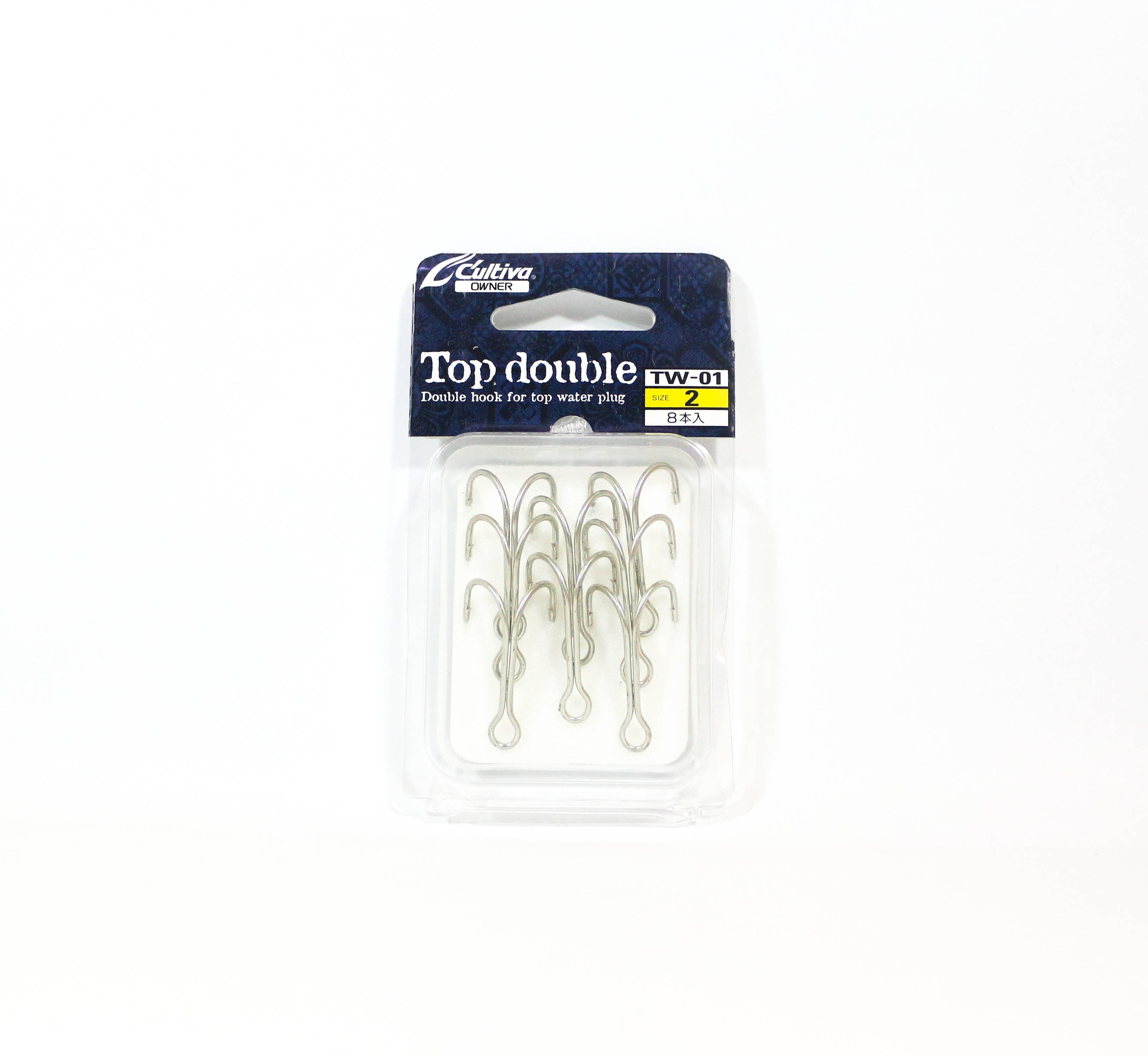 Owner TW-01 Top Double Hook For Topwater Lures Size 2 (6253)