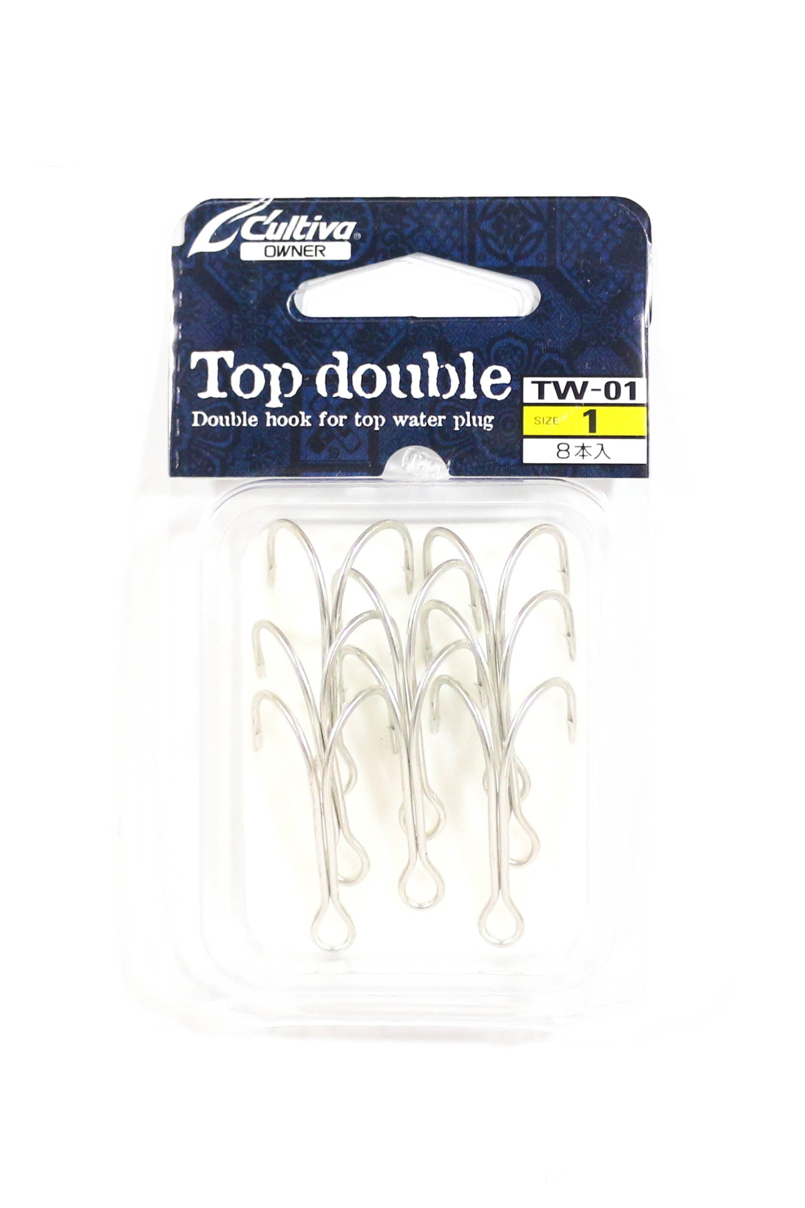 Owner TW-01 Top Double Hook For Topwater Lures Size 1 (6260)