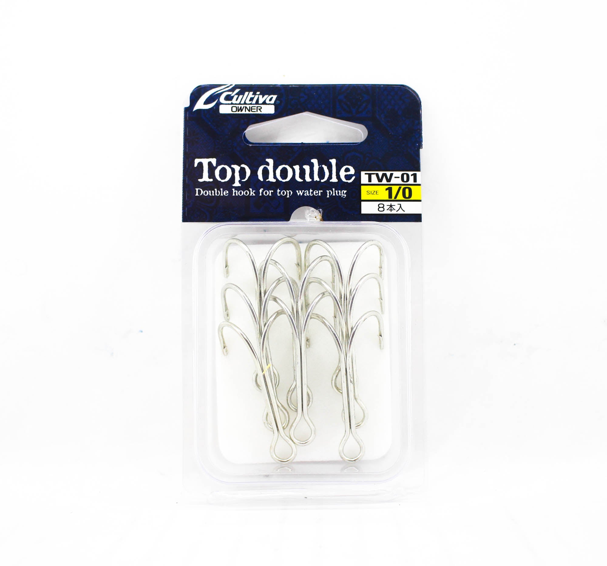 Owner TW-01 Top Double Hook For Topwater Lures Size 1/0 (6277)