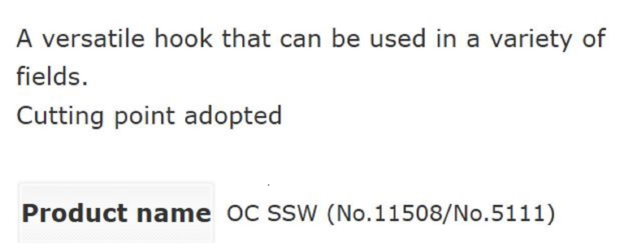 Owner SSW Cutting Point Hook Size 10/0 Black (8325)