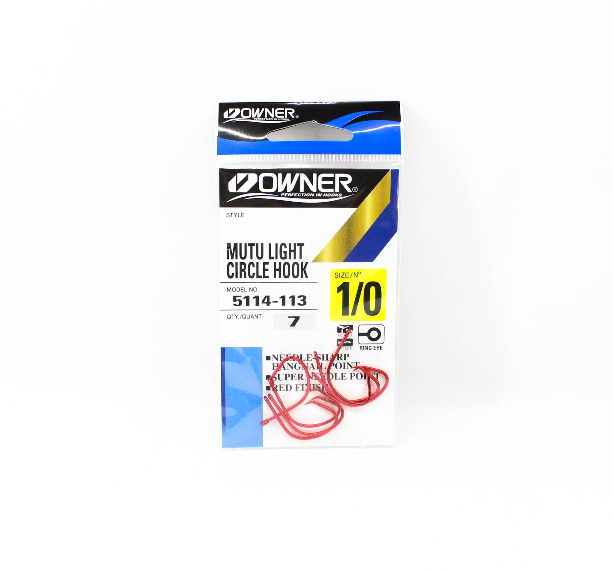 Owner 5114 Mutu Light Circle Hook Size 1/0 (8639)
