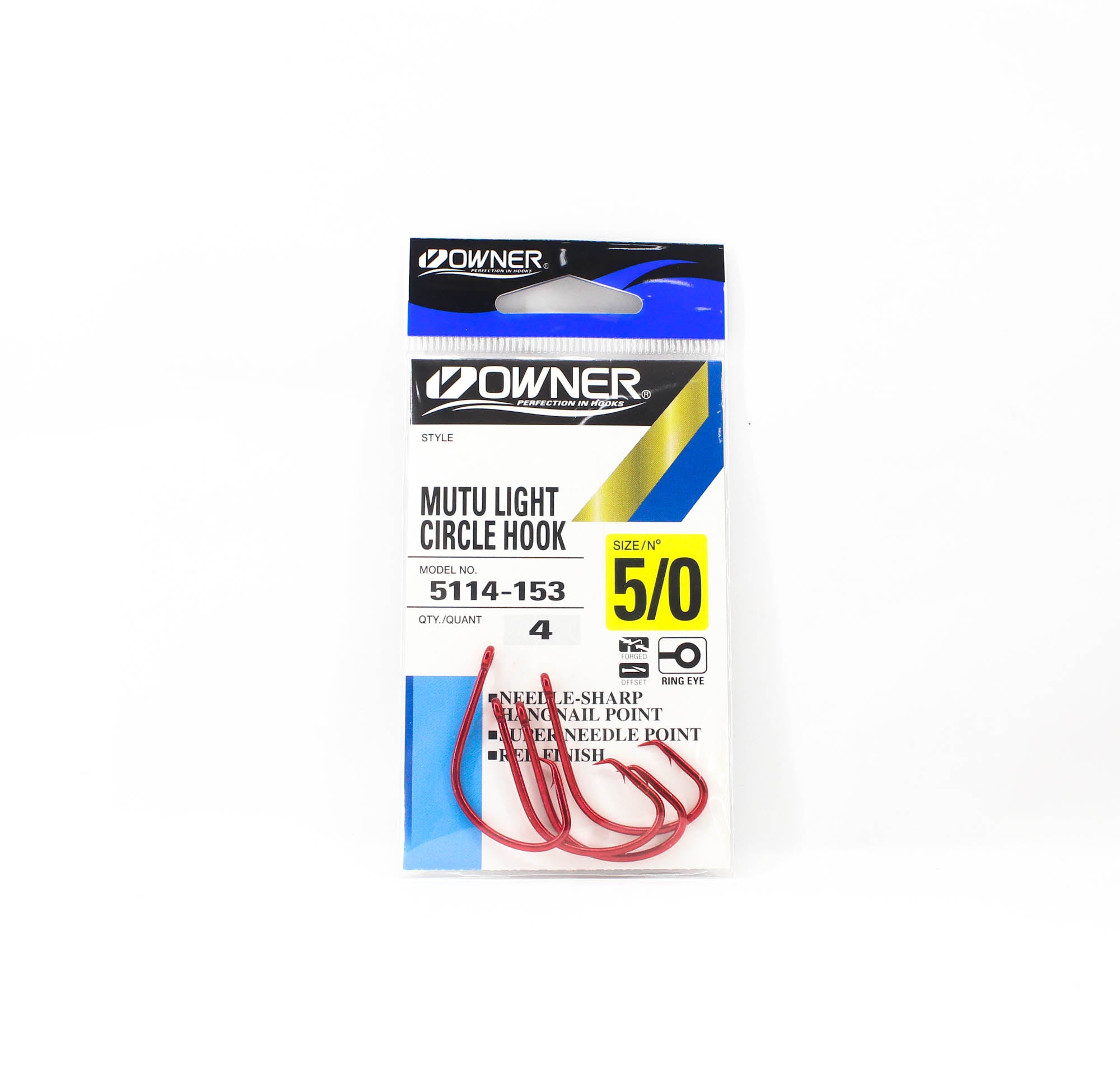 Owner 5114 Mutu Light Circle Hook Size 5/0 (8677)