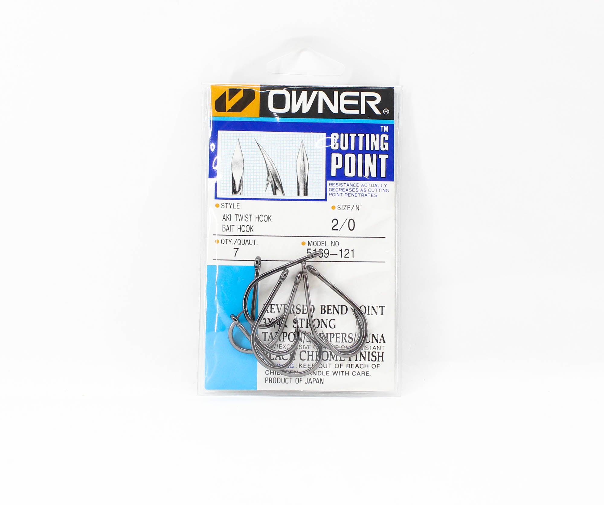 Owner 5169 Aki Twist Hook Size 2/0 (9872)
