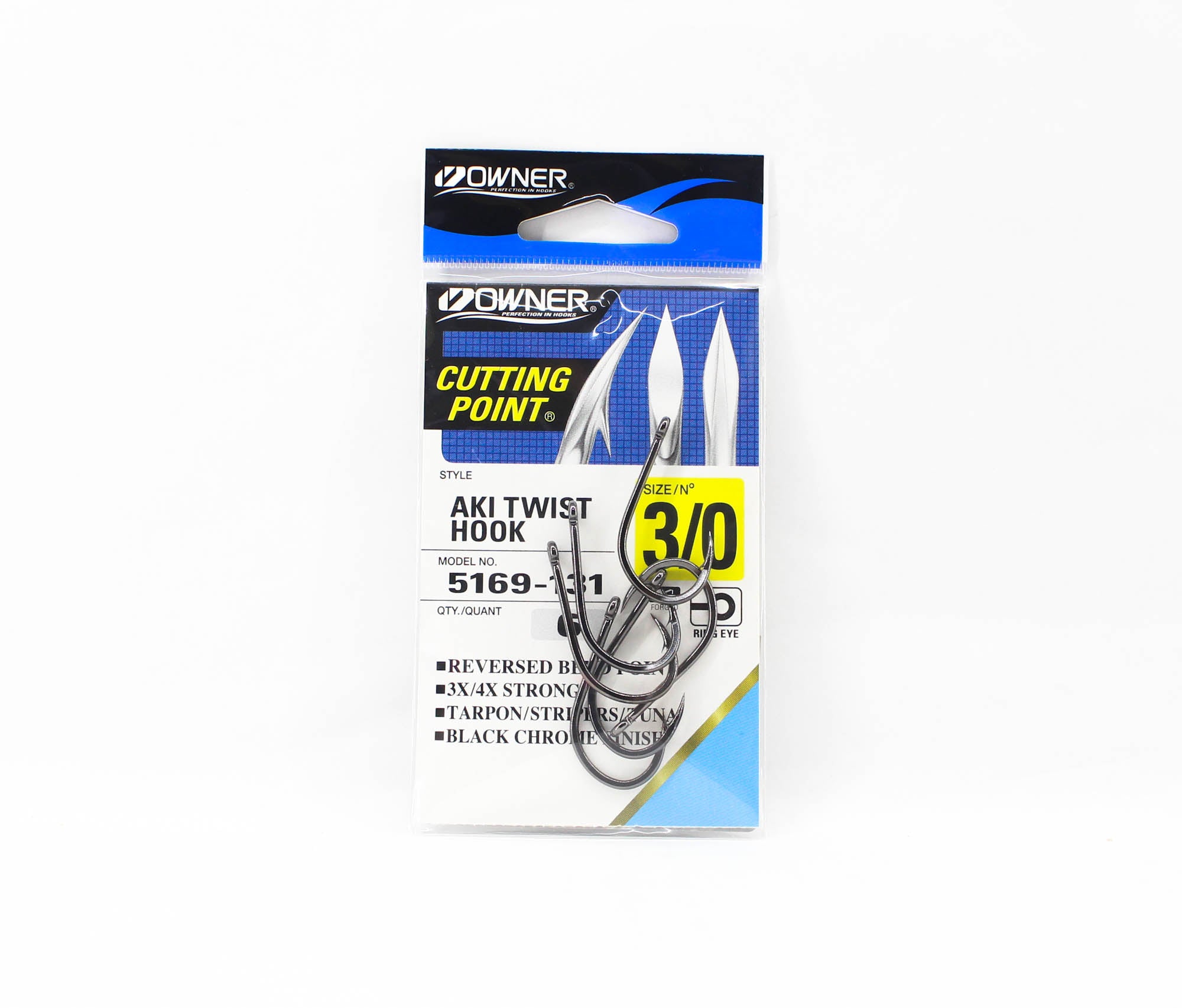 Owner 5169 Aki Twist Hook Size 3/0 (9889)