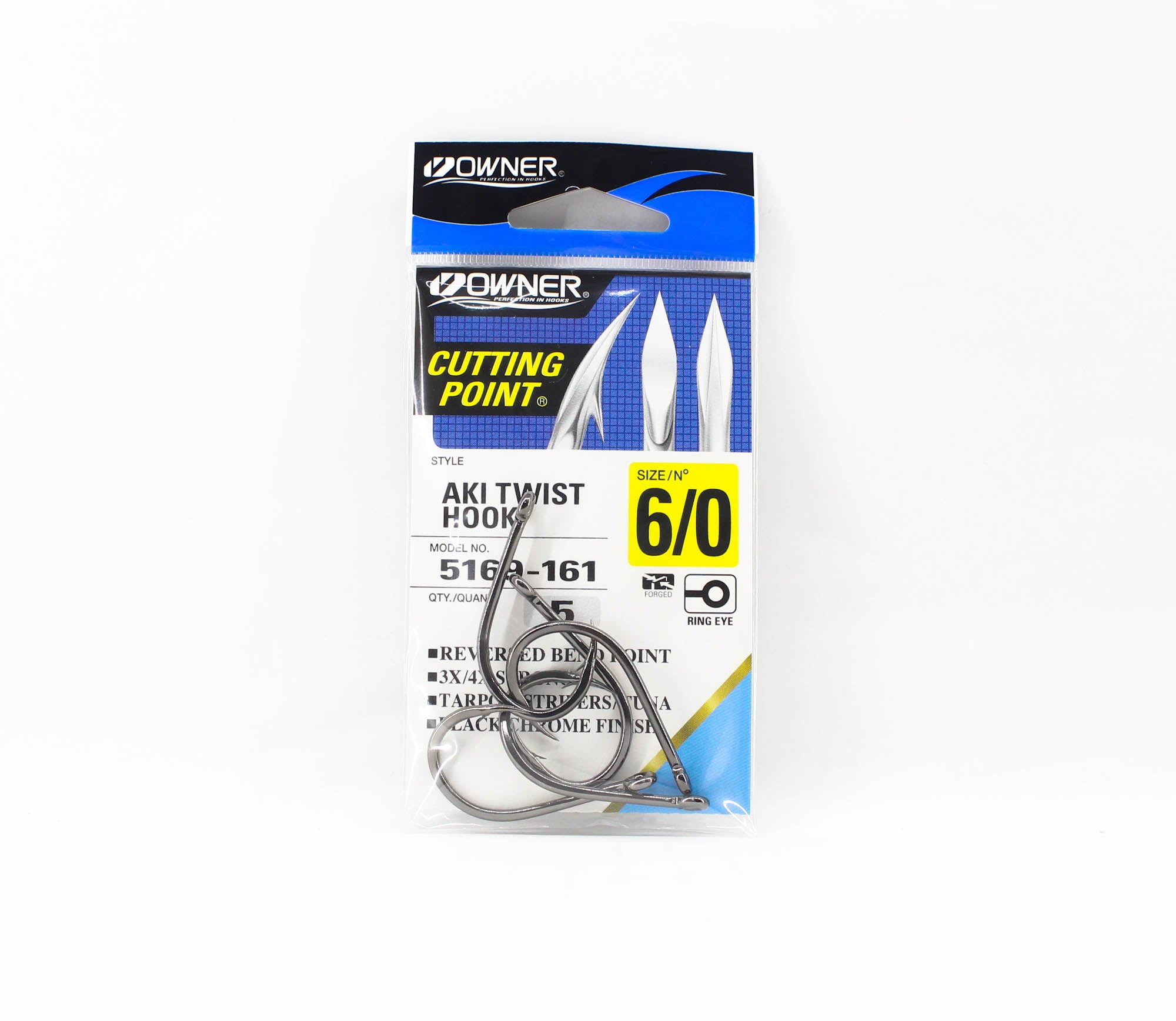 Owner 5169 Aki Twist Hook Size 6/0 (9919)