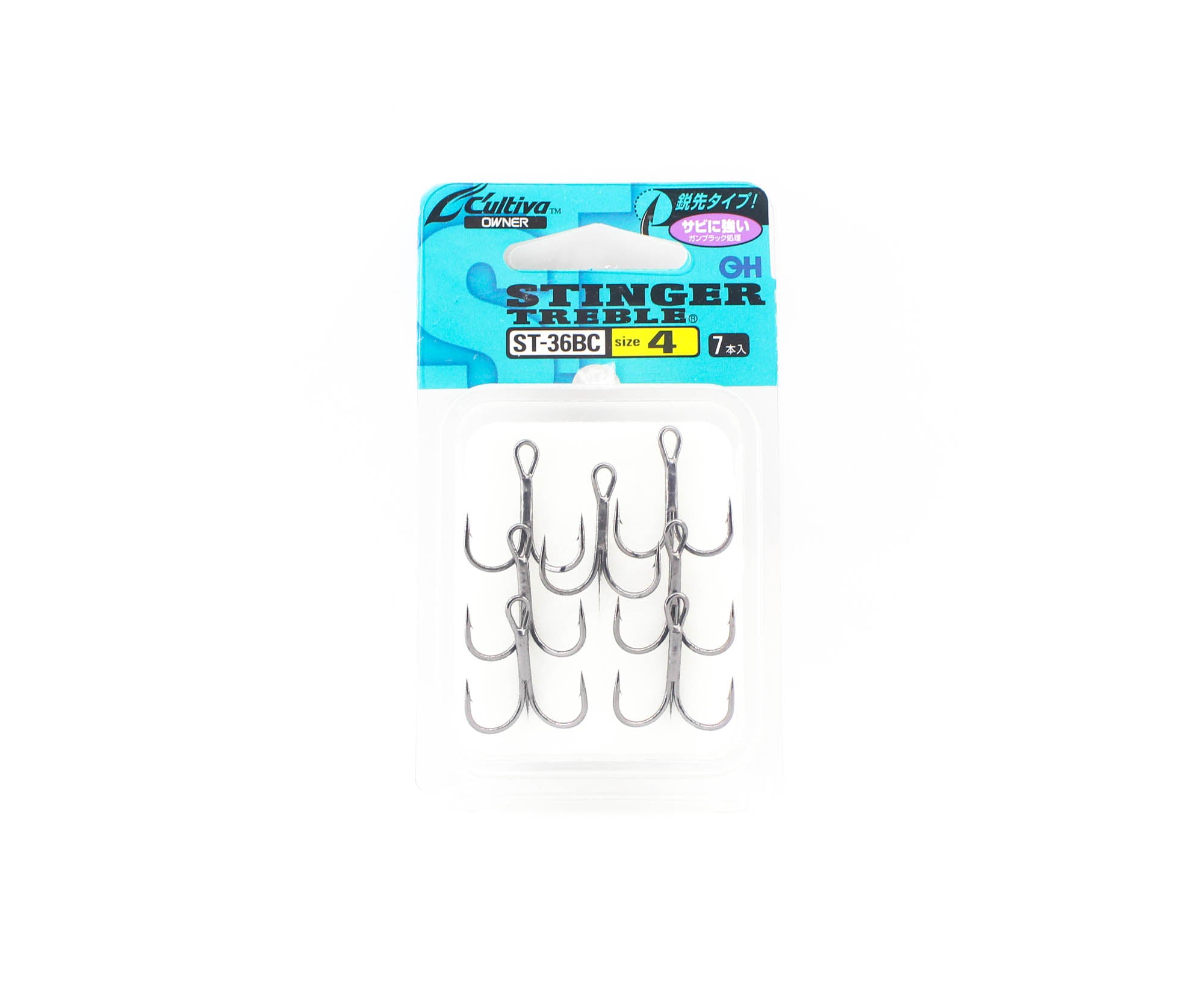 Owner ST-36 BC Treble Hook Black Size 4 (8539)
