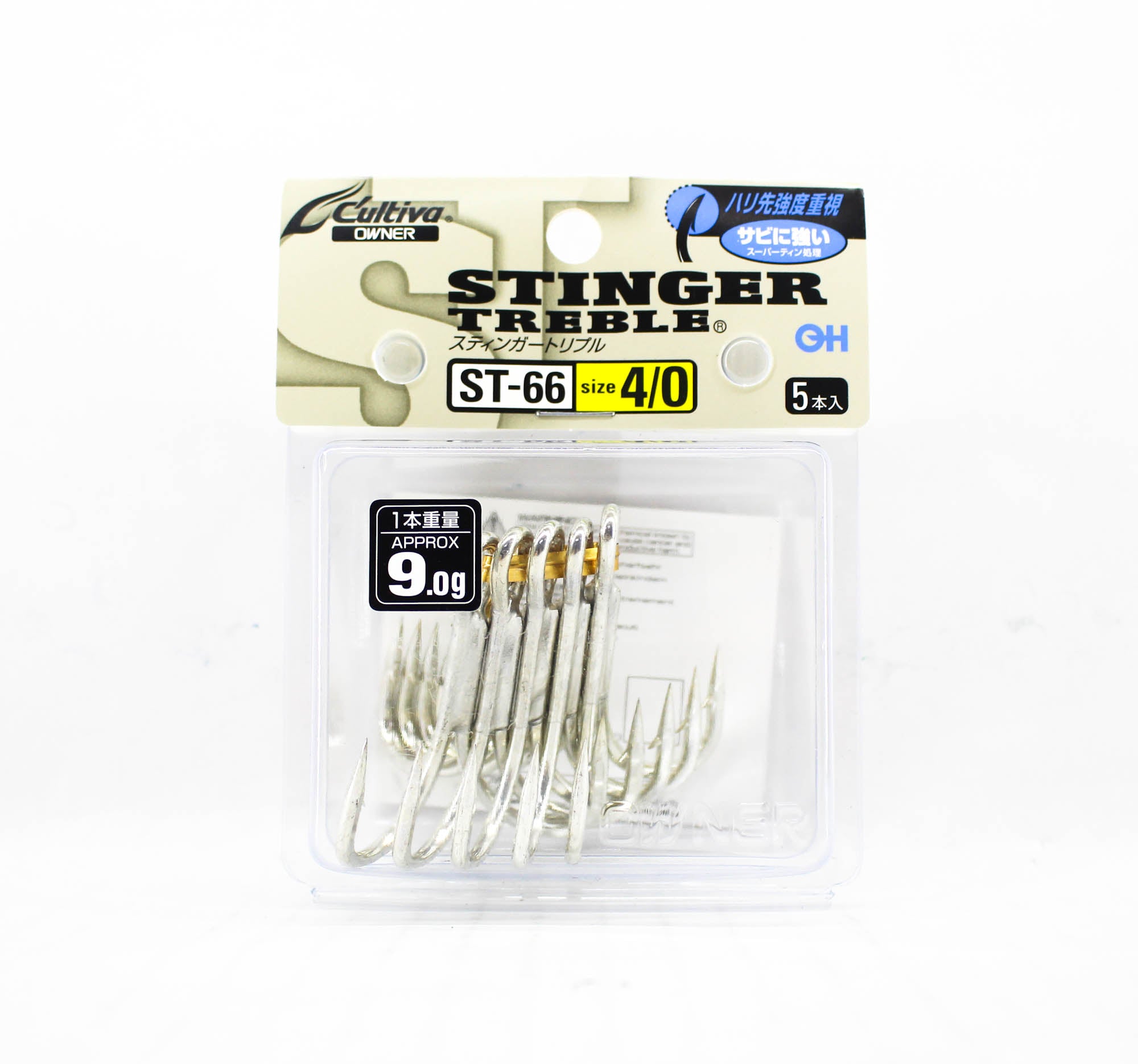 Owner ST-66 TN 4X Treble Hook Heavy Duty Size 4/0 (9390)