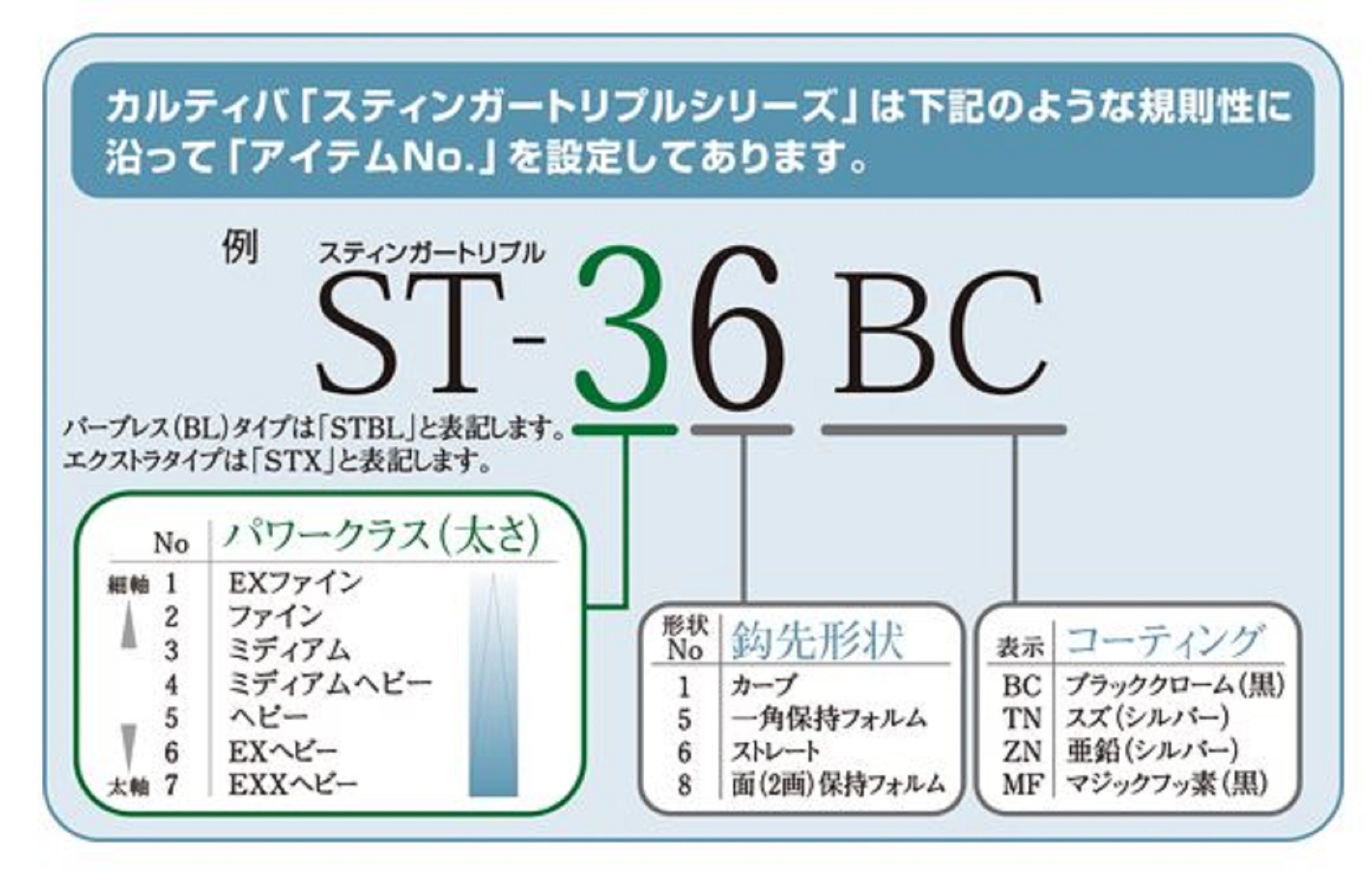 Owner STBL-66 TN 4X Treble Hook Barbless Heavy Duty Size 3/0 (9451)