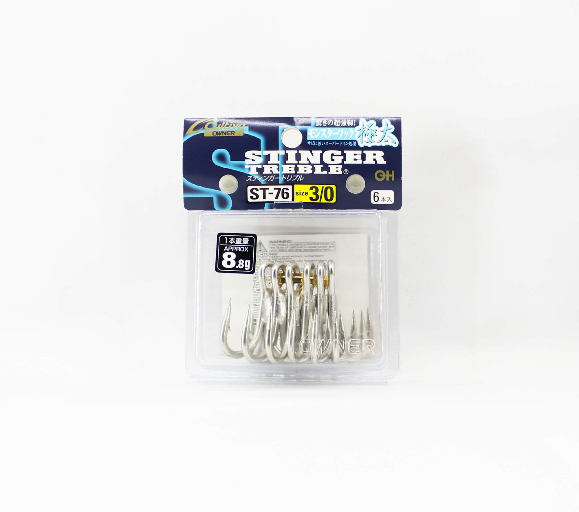 Owner ST-76 TN 4X Treble Hook Heavy Duty Size 3/0 (9482)