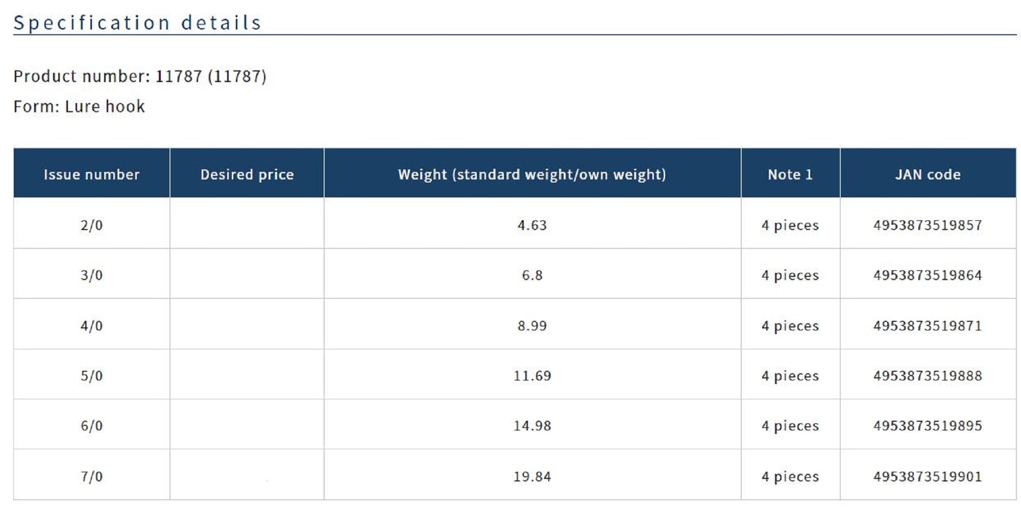 Owner STX-68 Stinger Treble Extra Treble Hook Size 2/0 (9857)