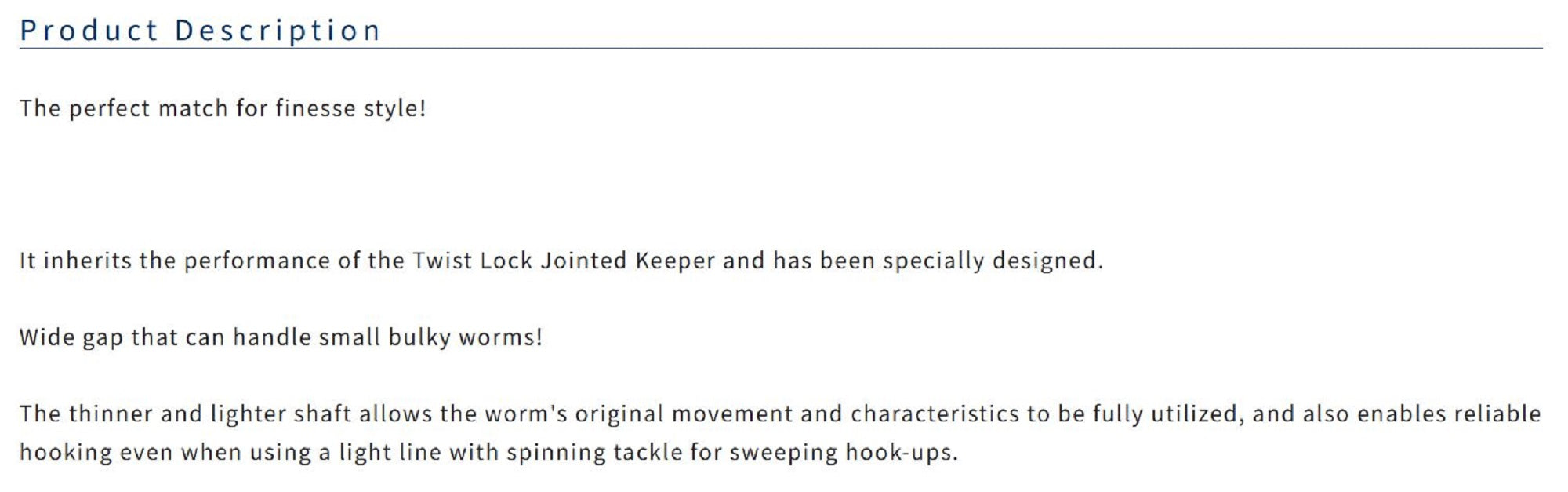 Owner TL-01 Twist Lock Finesse Worm Hook Size 6 (0271)