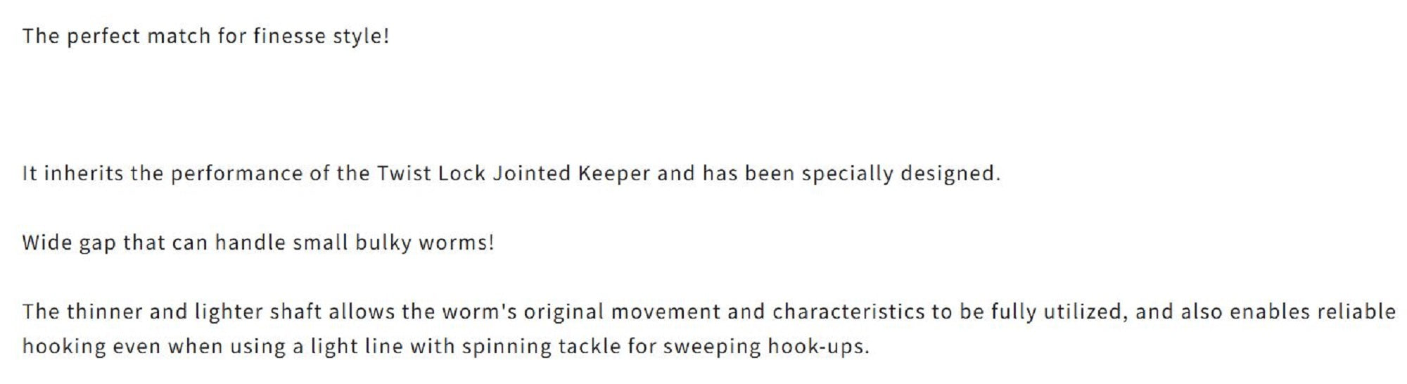 Owner TL-01 Twist Lock Finesse Worm Hook Size 1 (0301)