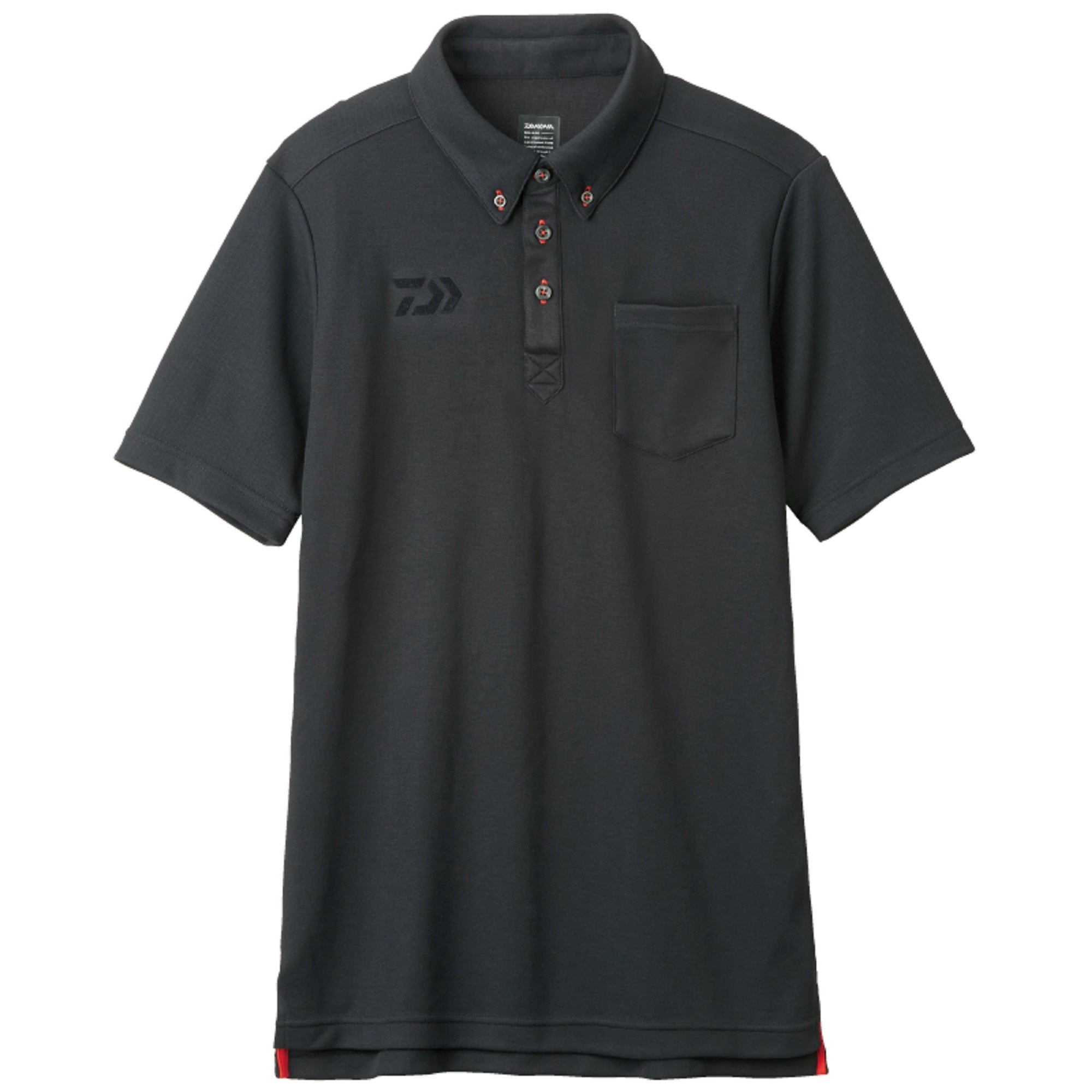 Sale Daiwa DE-6507 Polo T Shirt Short Sleeve Black Size L 110839