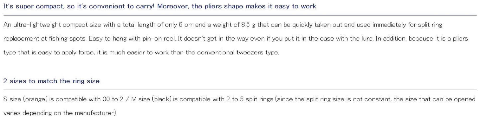 Daiwa Petit Ring Opener Size M for Size 2-5 Black (9146)