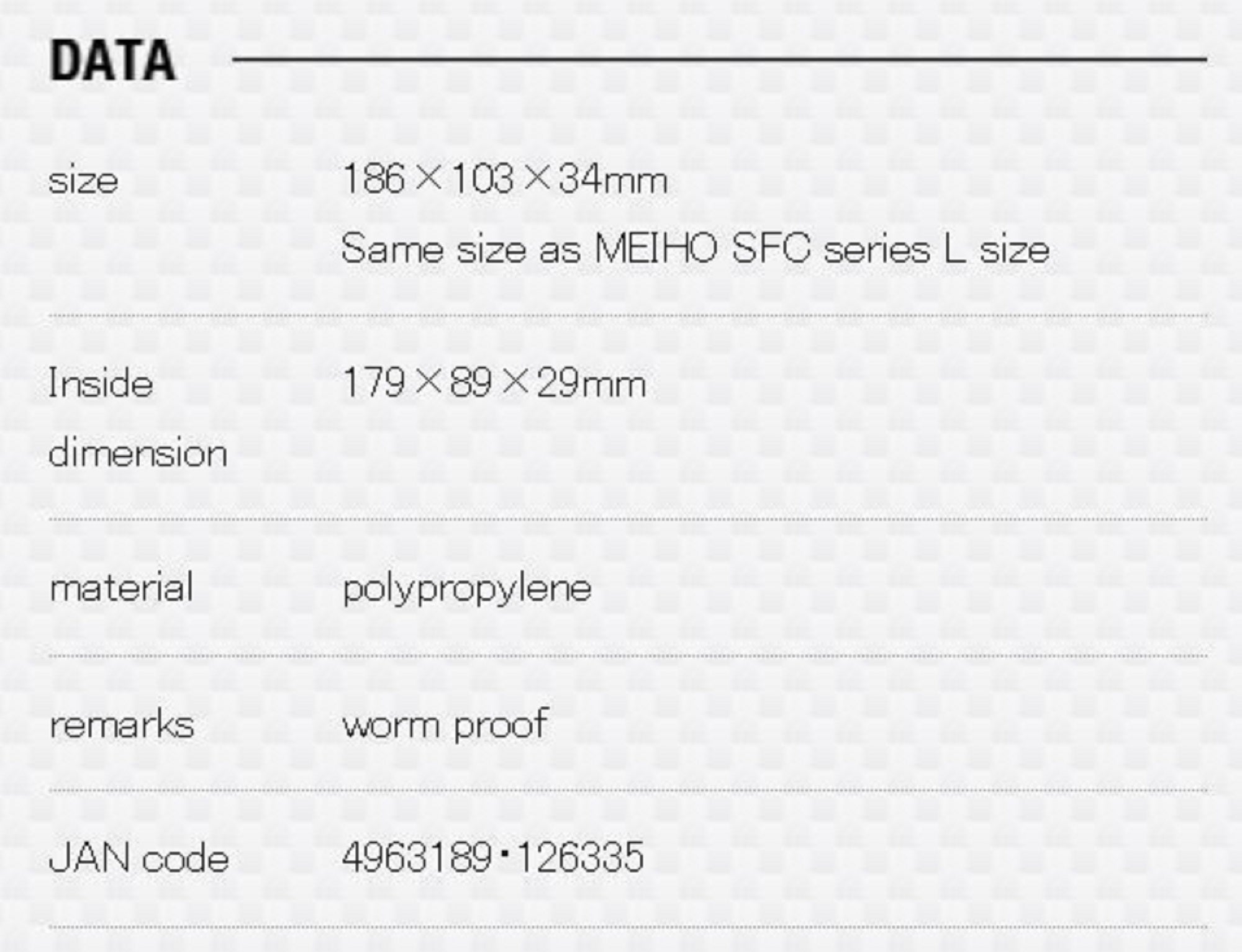 Meiho VS-906 (186 x 103 x 34 mm) Black (6335)