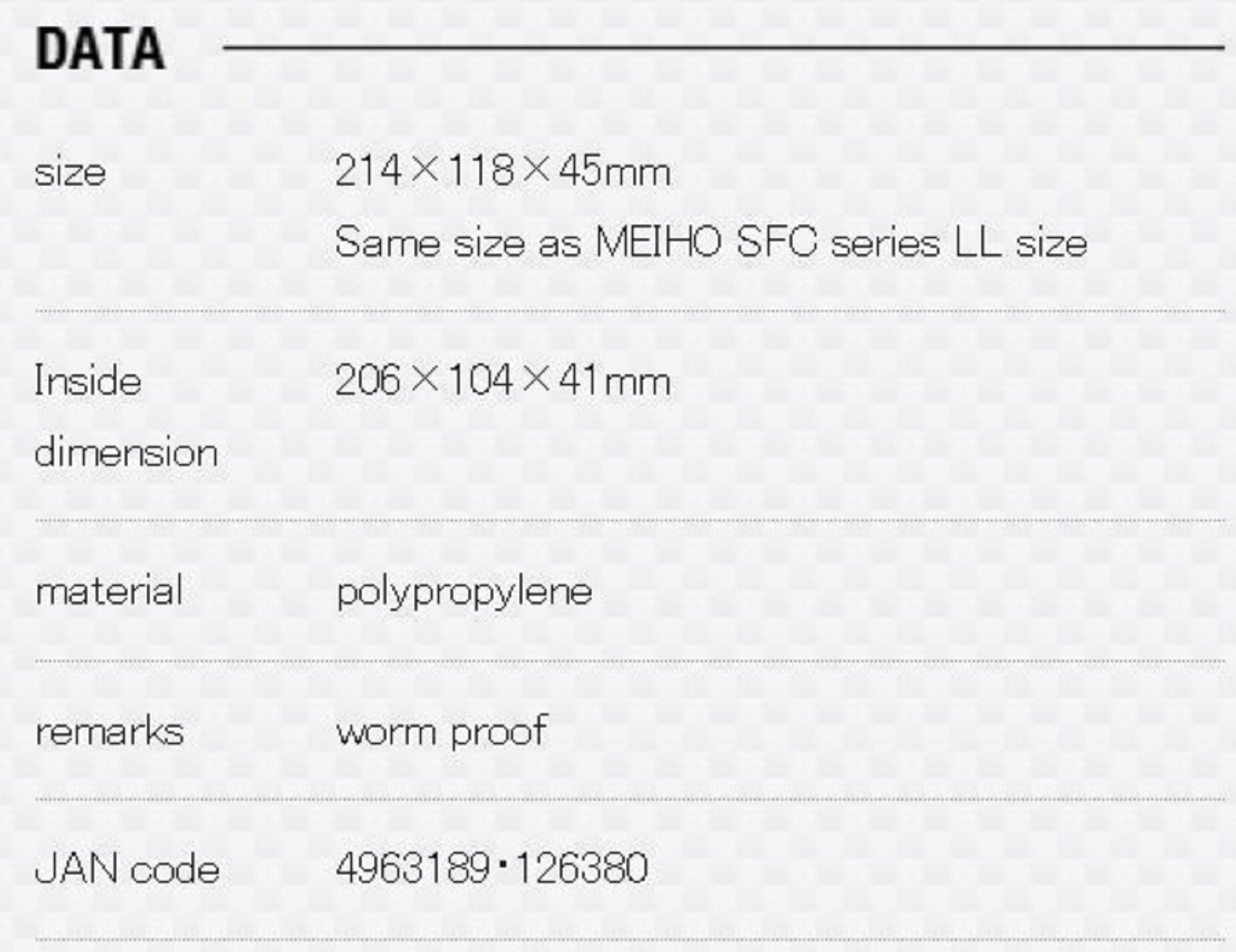 Meiho VS-908 (214 x 118 x 45 mm) Black (6380)