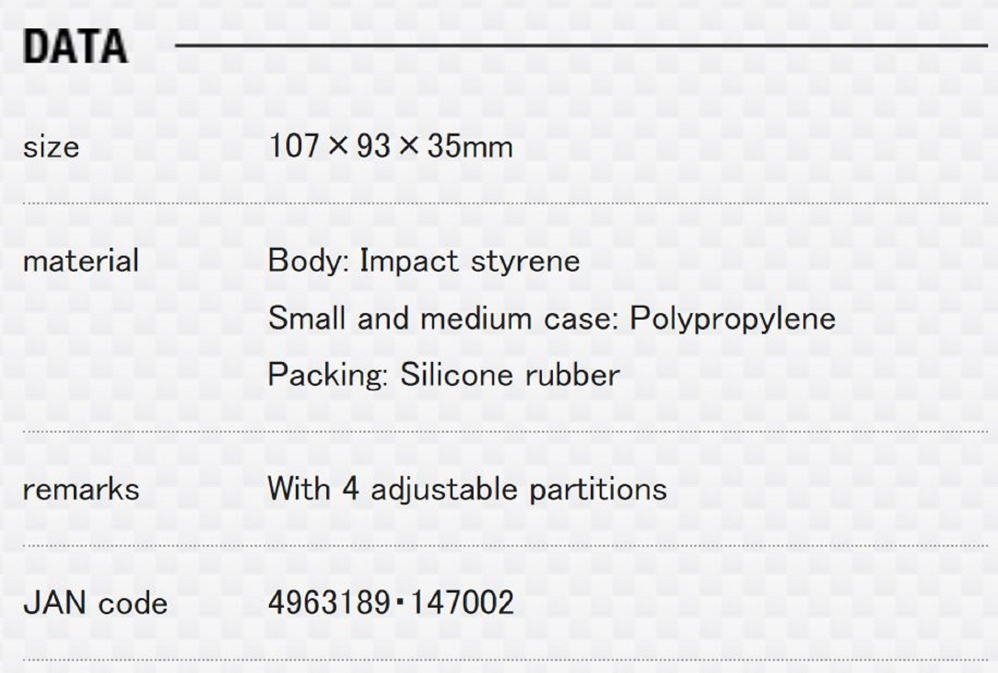 Meiho FB-480 Akiokun Parts Case Parts Case (107 x 93 x 35 mm) (7002)
