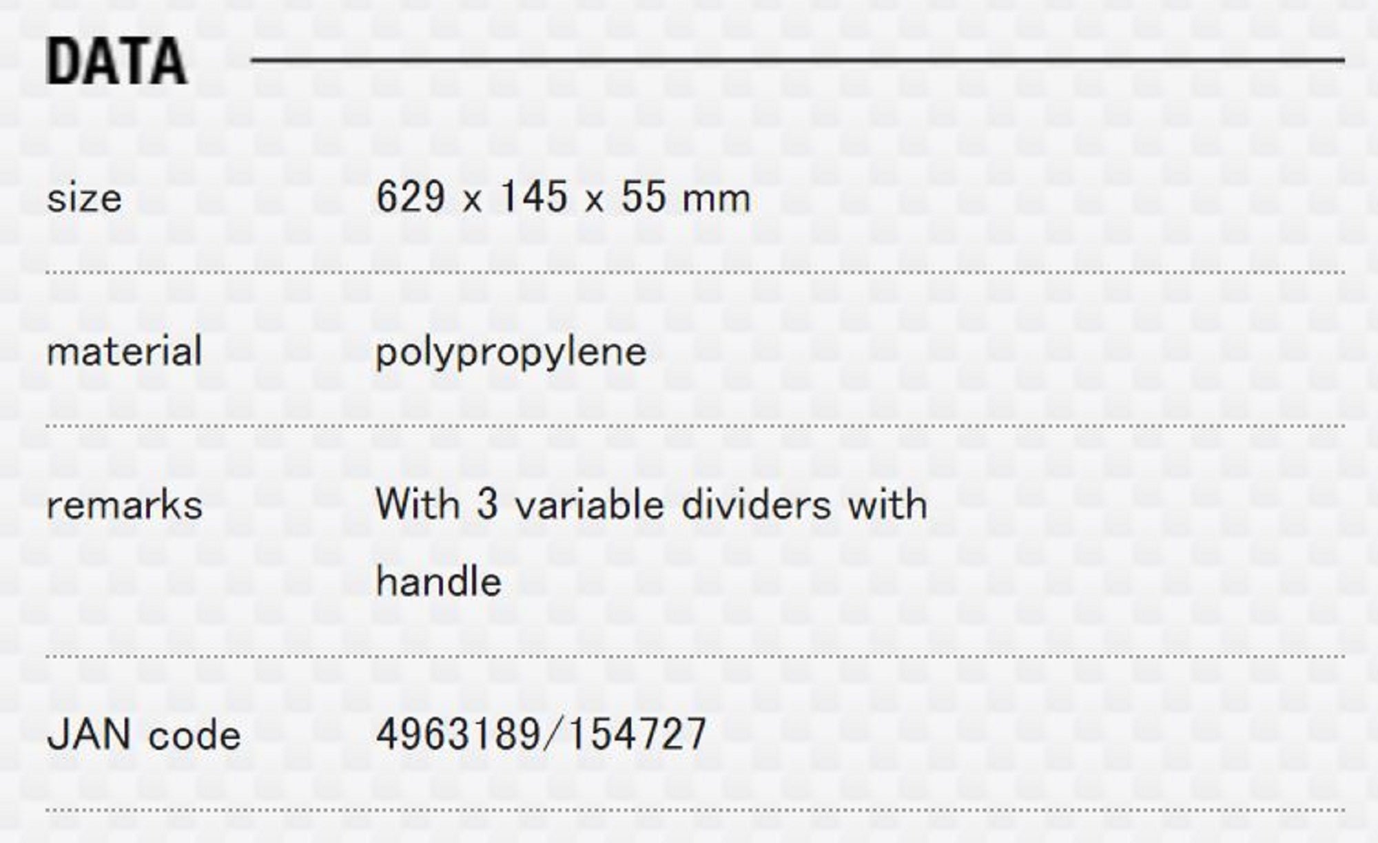 Meiho Long Case 620 Multi (629 x 145 x 55 mm) (4727)