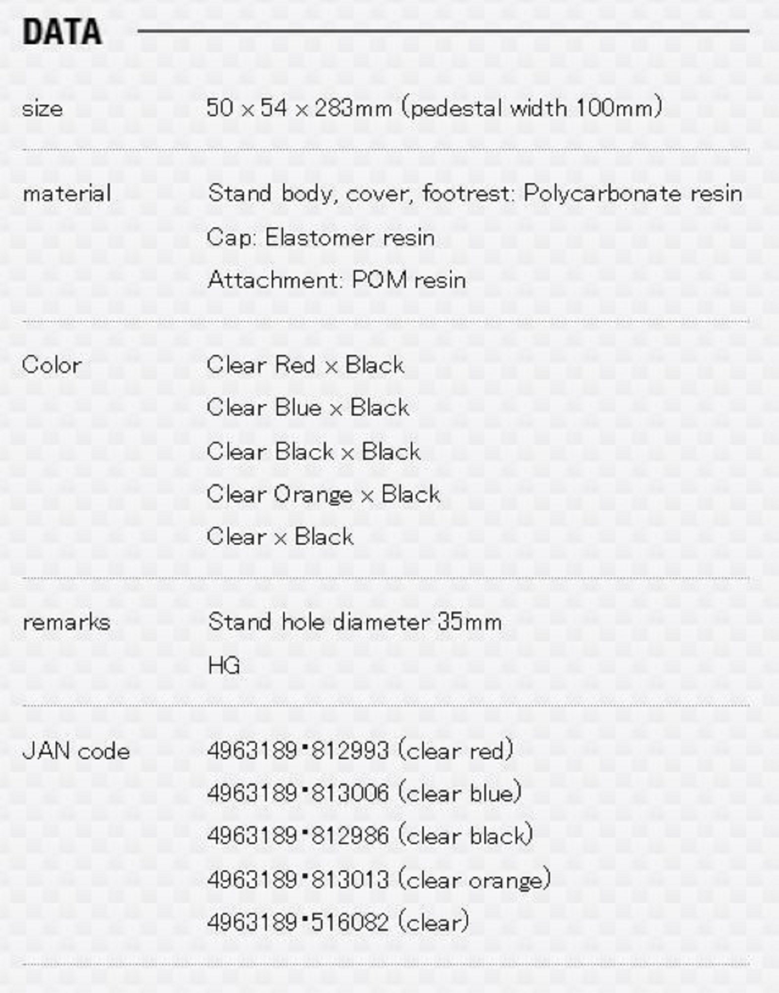 Meiho BM-250 Light Rod-Holder (50 x 54 x 283 mm) Clear Black (6082)