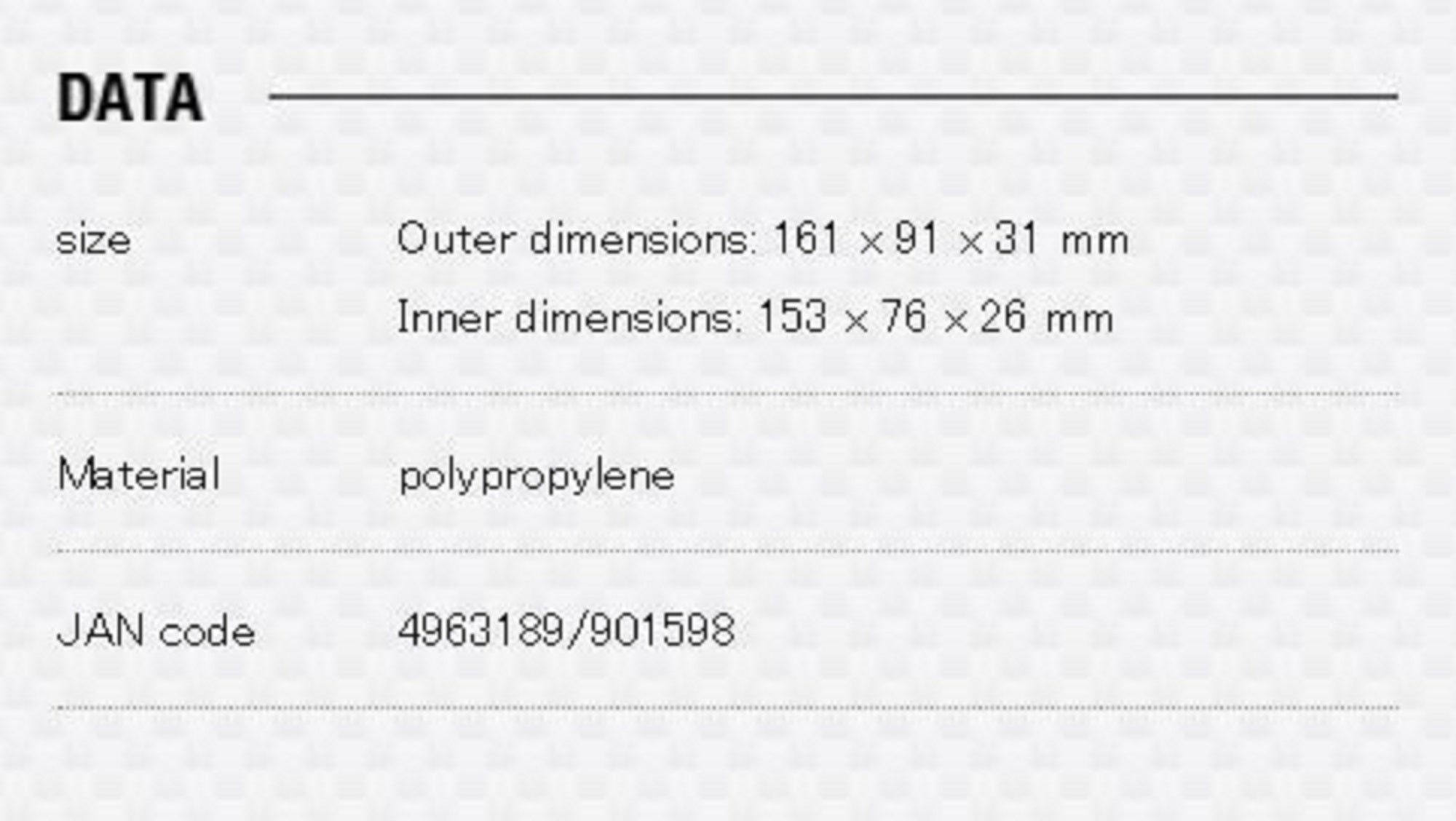 Meiho Multi Case M (161 x 91 x 31 mm) Clear (1598)