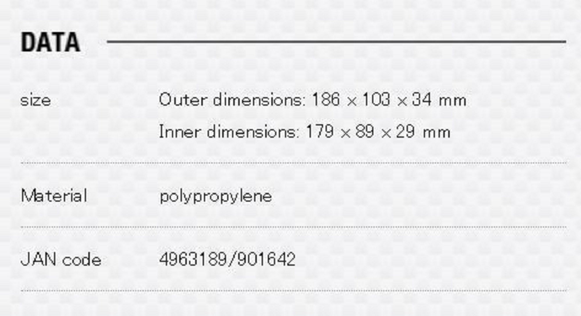 Meiho Multi Case L (186 x 103 x 34 mm) Clear (1642)