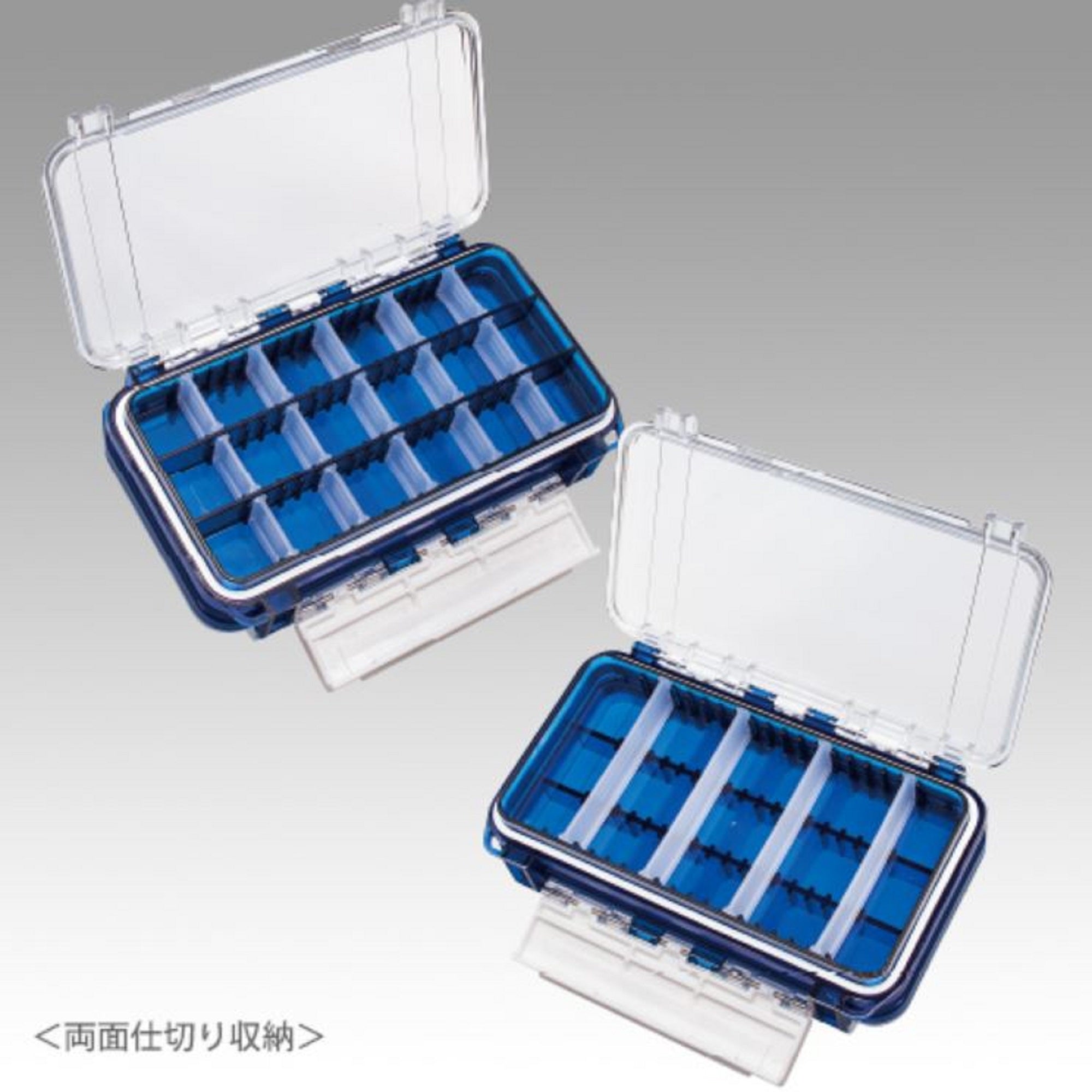 Meiho WG Waterproof Parts Case (175 x 50 x 43 mm) Clear Blue (4253)