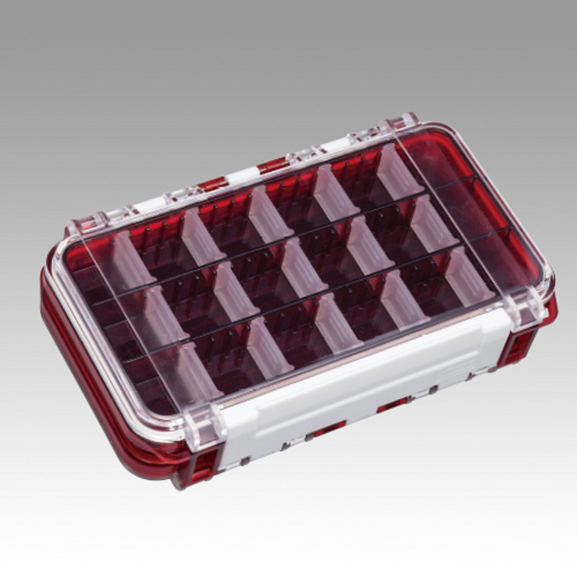 Meiho WG-1 Waterproof Parts Case (175 x 50 x 43 mm) Clear Red (4260)