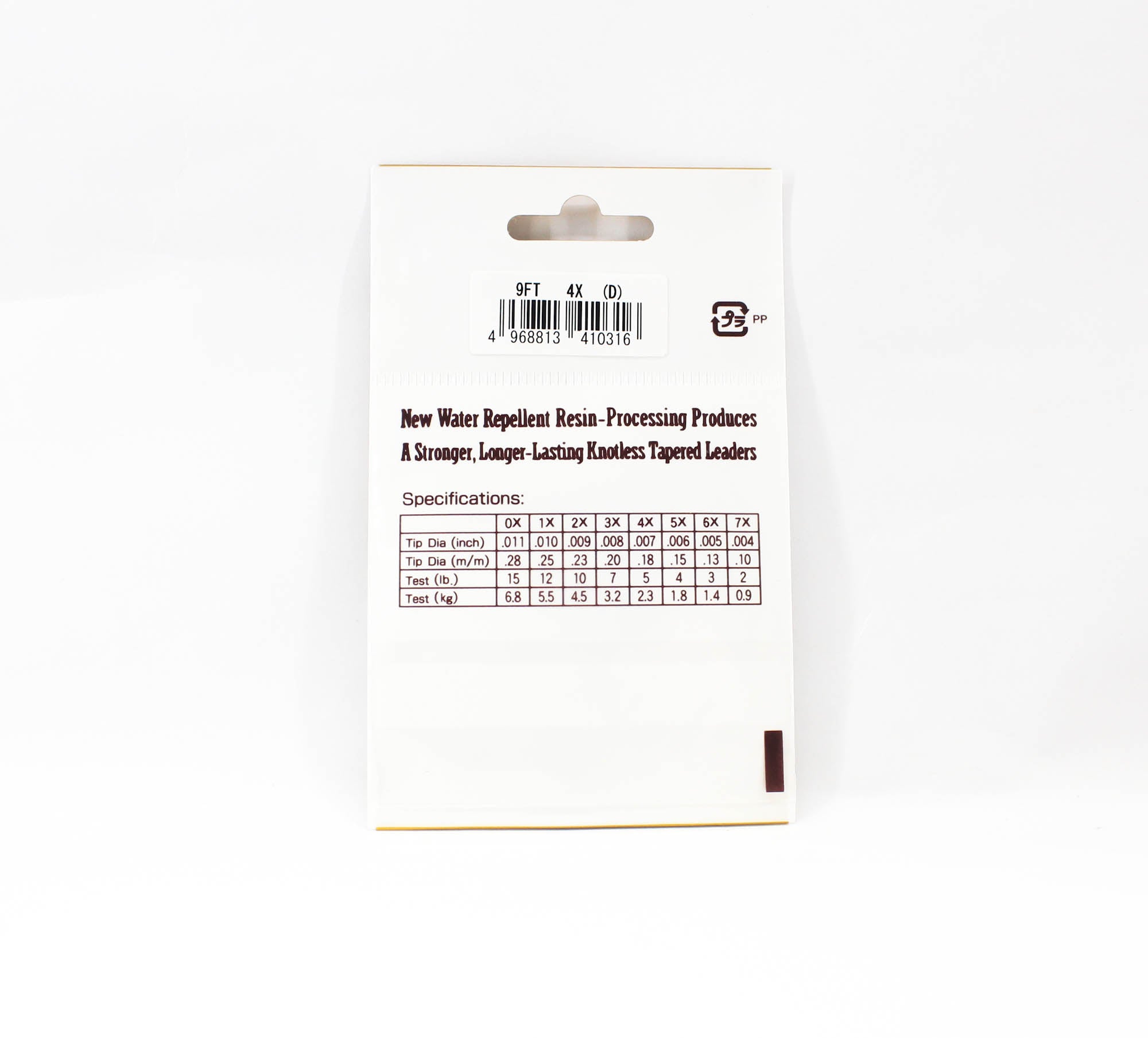 Sunline Tapered Leader Siglon Nylon 9 FT 4X/5Lb/0.18 mm (0316)
