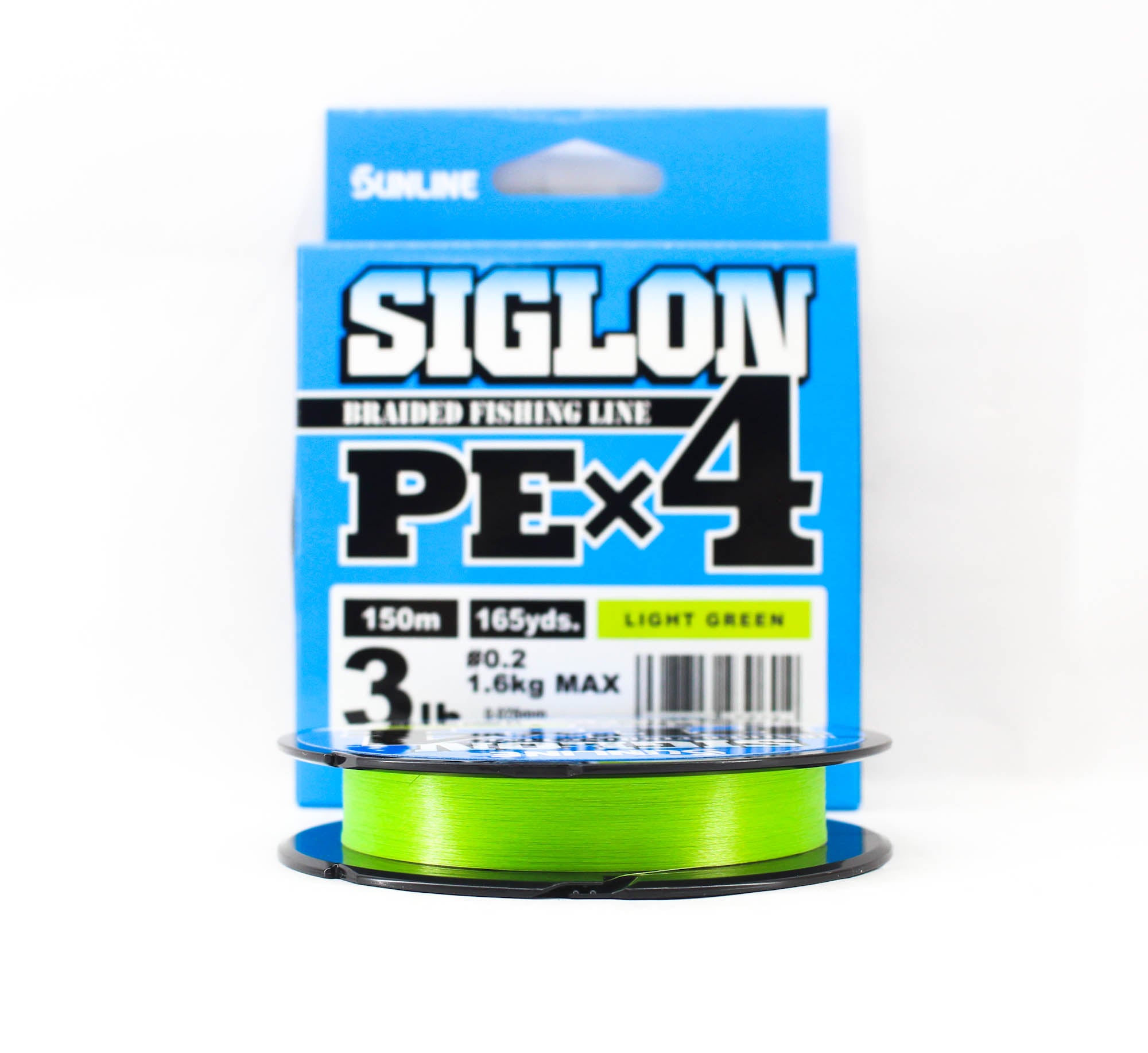 Sunline P.E Line X4 Siglon 150M P.E 0.2 3LB Lime Green (0604)