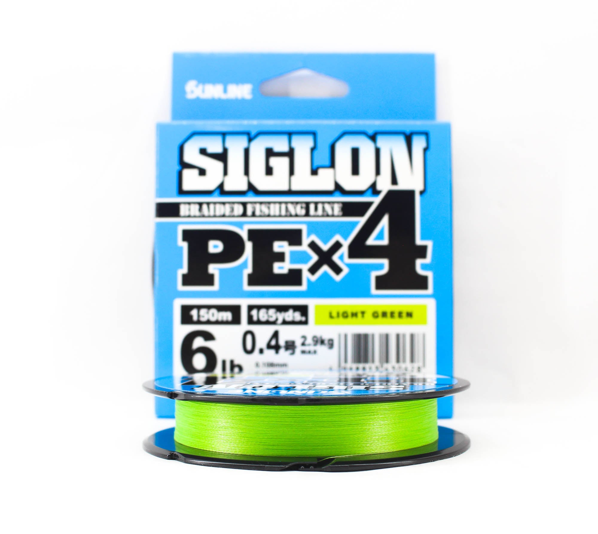 Sunline P.E Line X4 Siglon 150M P.E 0.4 6LB Lime Green (0628)