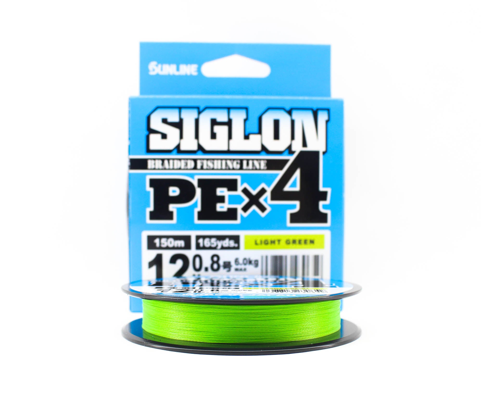 Sunline P.E Line X4 Siglon 150M P.E 0.8 12LB Lime Green (0659)