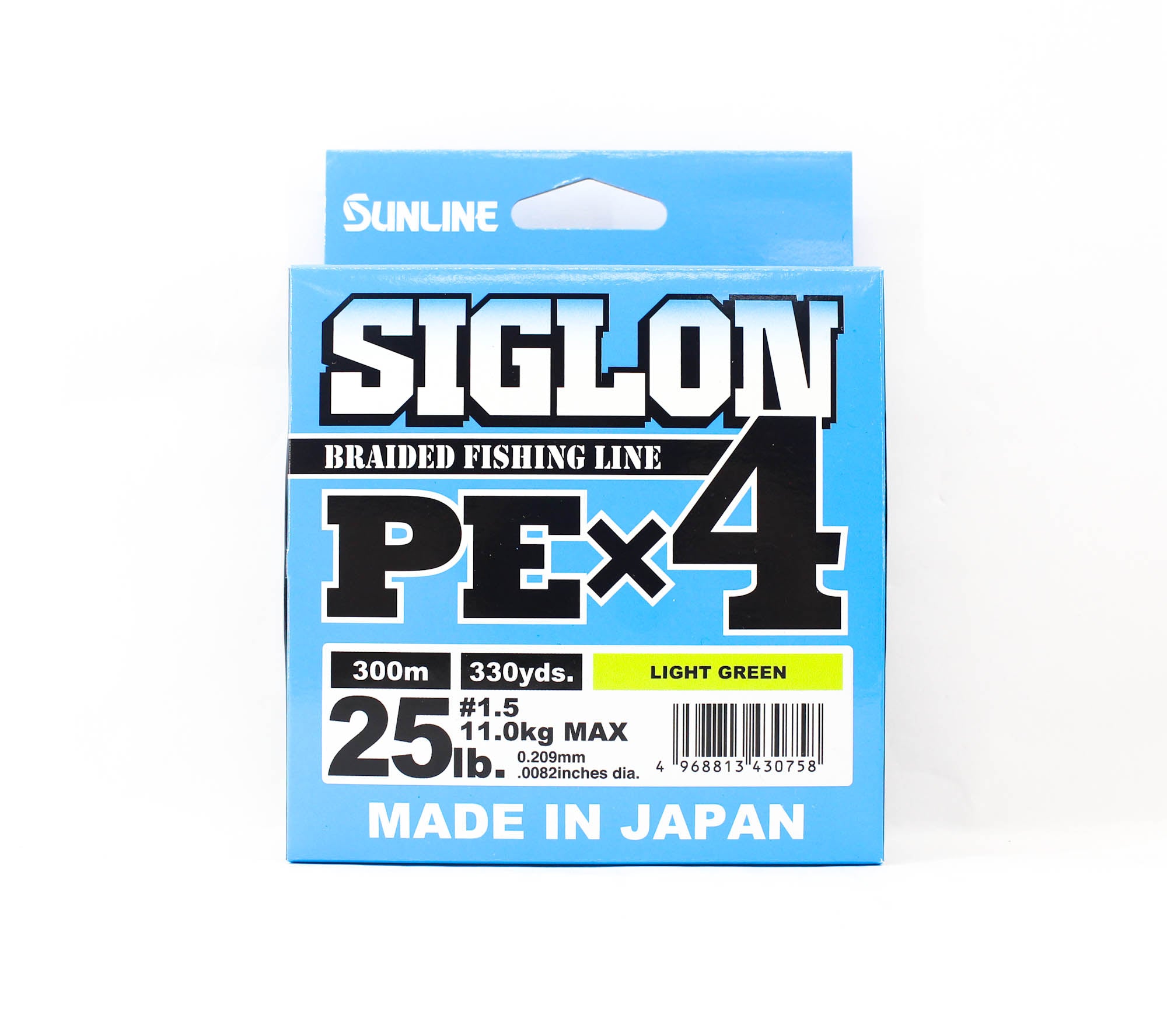 Sunline P.E Line X4 Siglon 300M P.E 1.5 25LB Lime Green (0758)