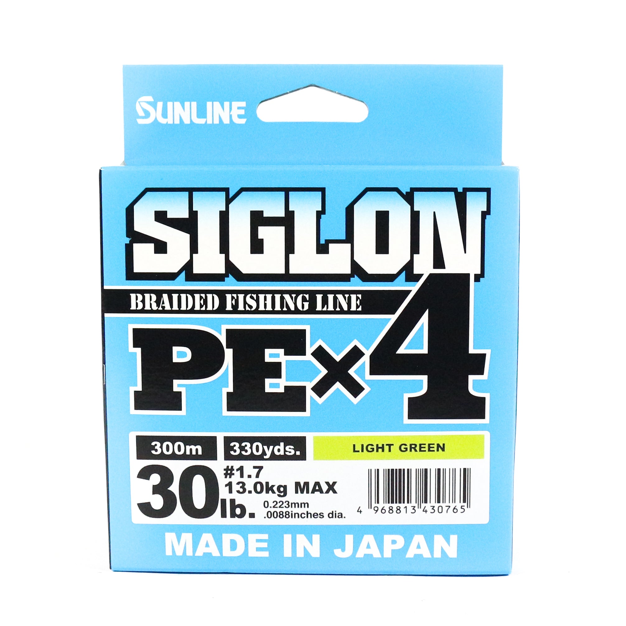 Sunline P.E Line X4 Siglon 300M P.E 1.7 30LB Lime Green (0765)