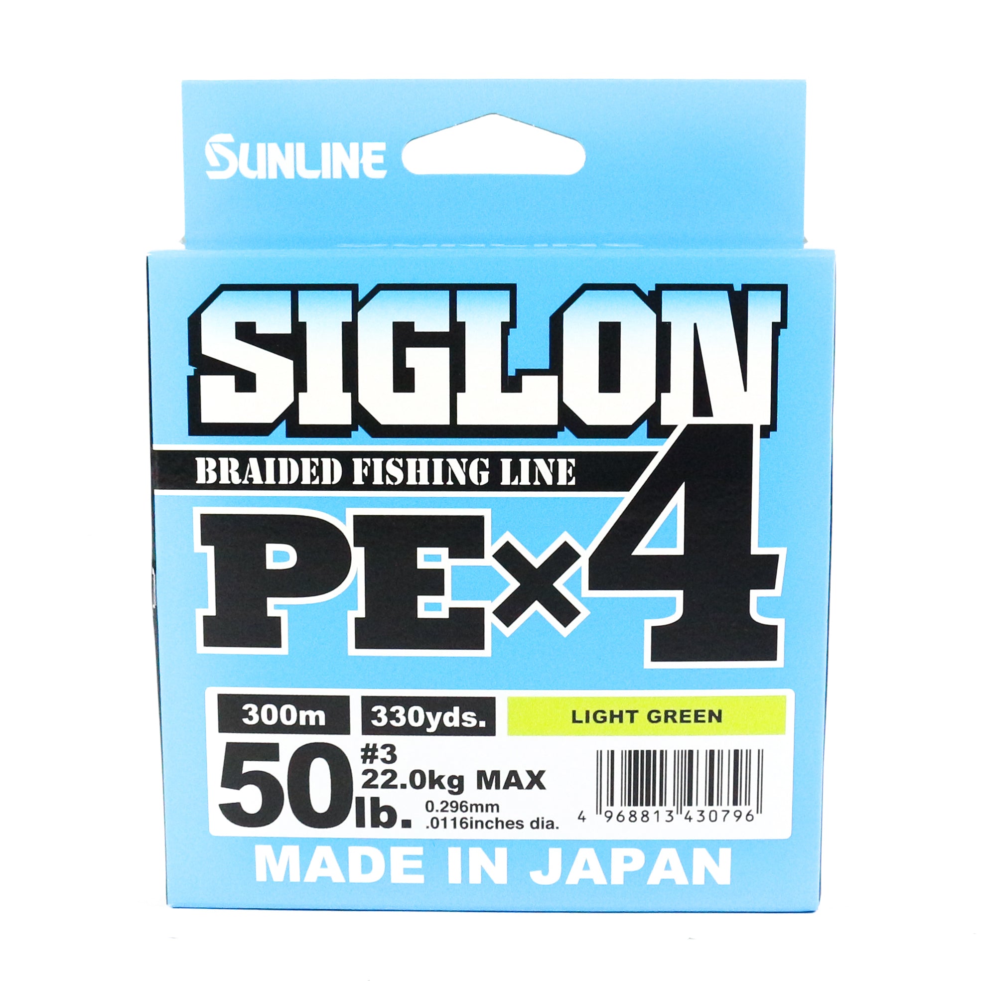 Sunline P.E Line X4 Siglon 300M P.E 3 50LB Lime Green (0796)