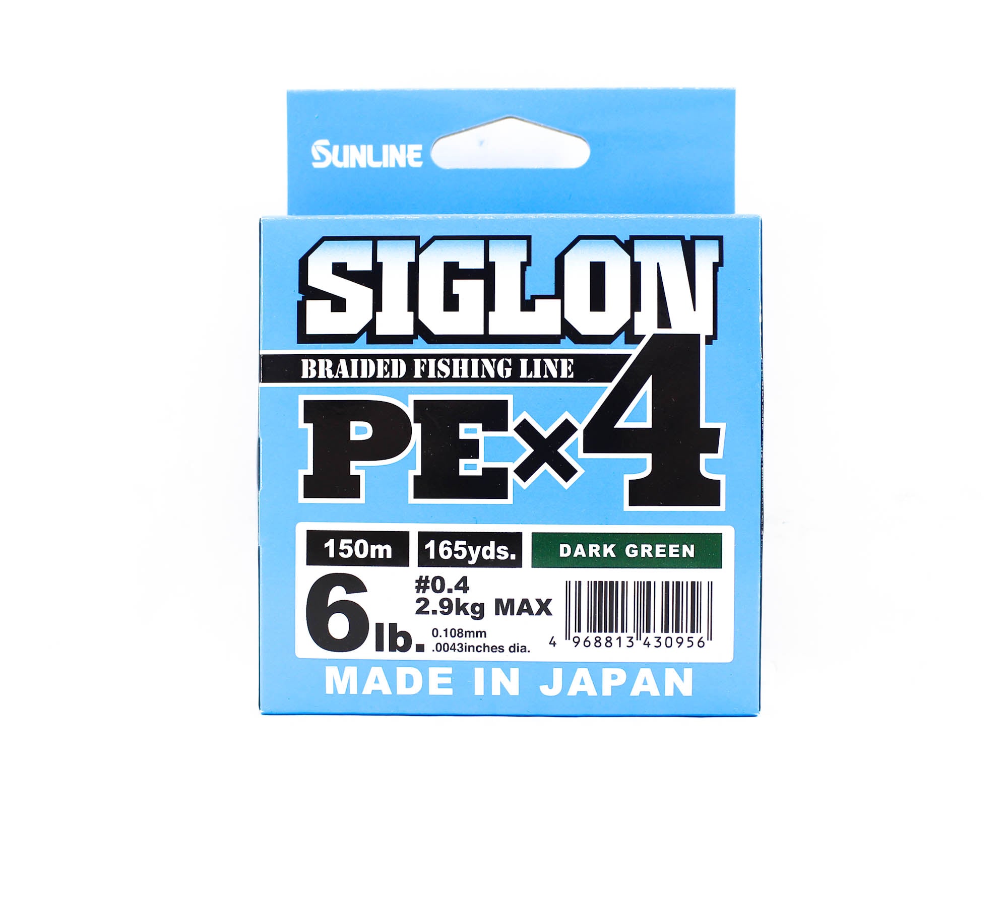 Sunline P.E Line X4 Siglon 150M P.E 0.4 6LB Dark Green (0956)