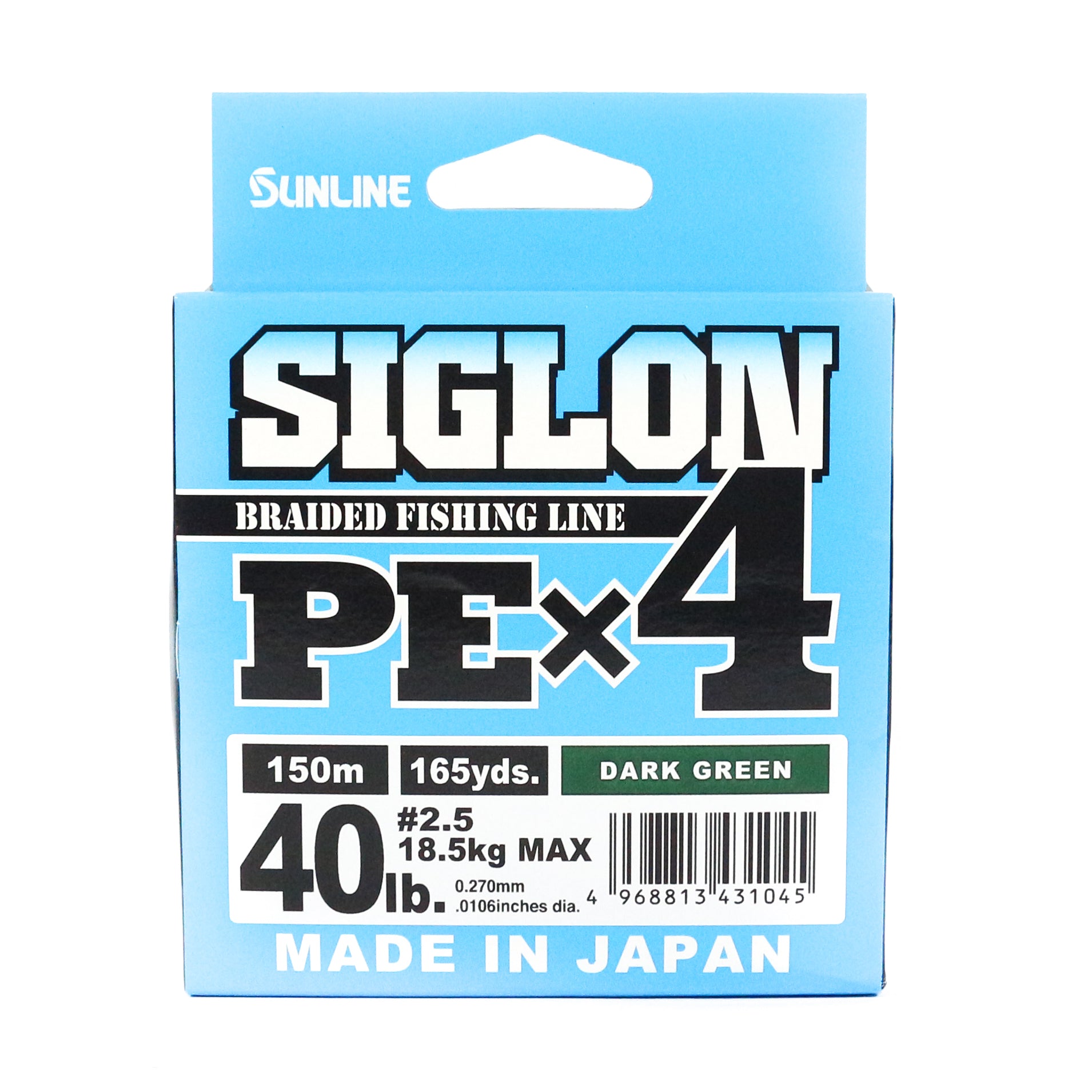 Sunline P.E Line X4 Siglon 150M P.E 2.5 40LB Dark Green (1045)