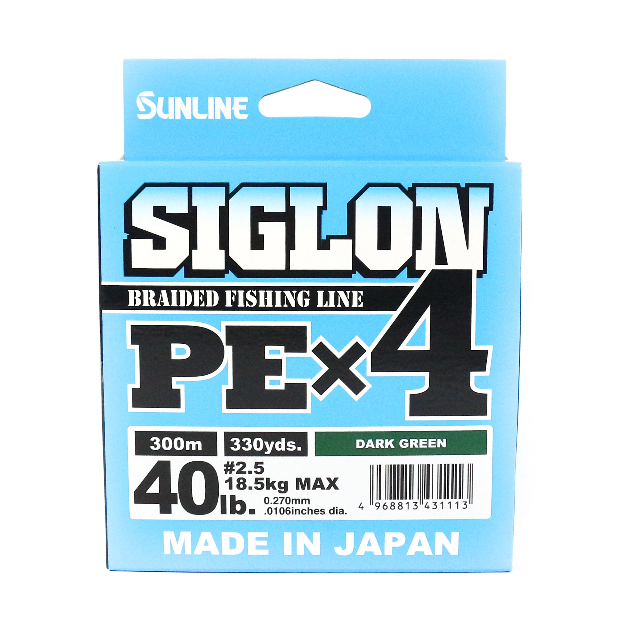 Sunline P.E Line X4 Siglon 300M P.E 2.5 40LB Dark Green (1113)