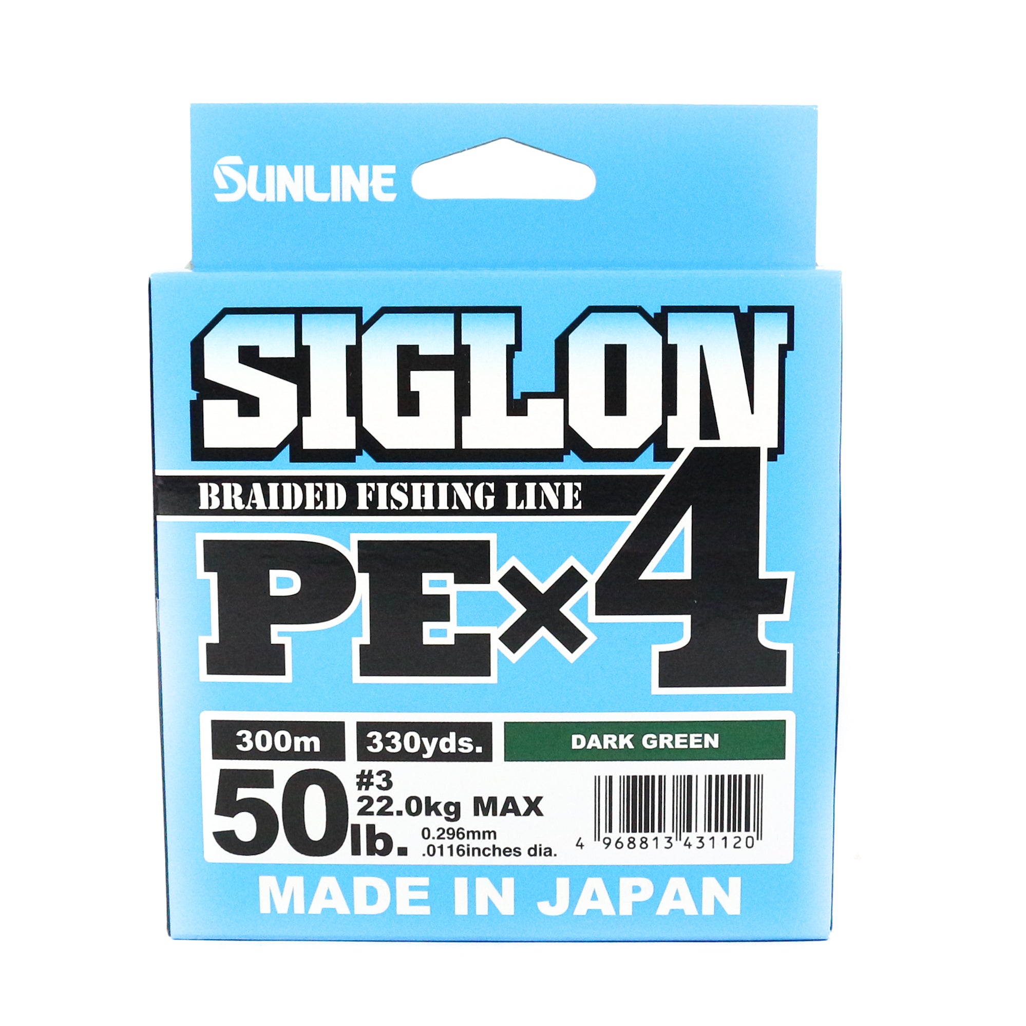 Sunline P.E Line X4 Siglon 300M P.E 3 50LB Dark Green (1120)