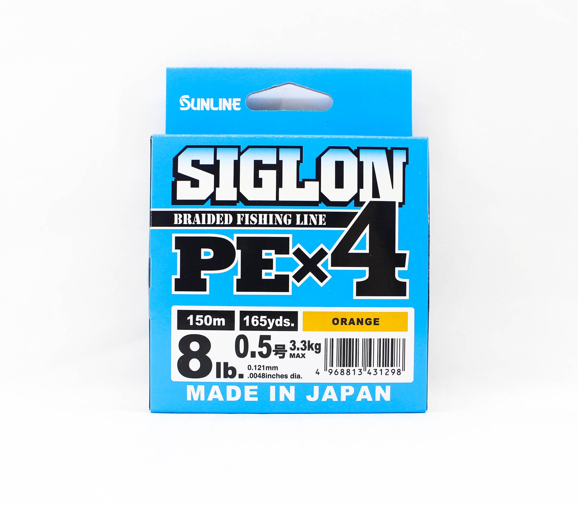 Sunline P.E Line X4 Siglon 150M P.E 0.5 8LB Orange (1298)