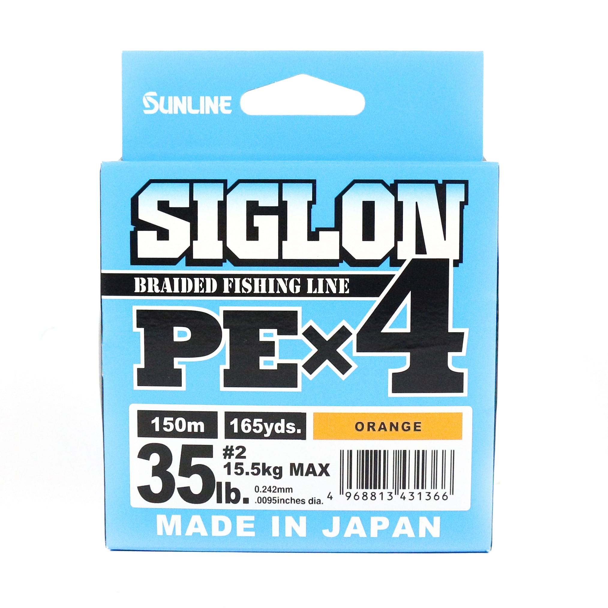Sunline P.E Line X4 Siglon 150M P.E 2 35LB Orange (1366)