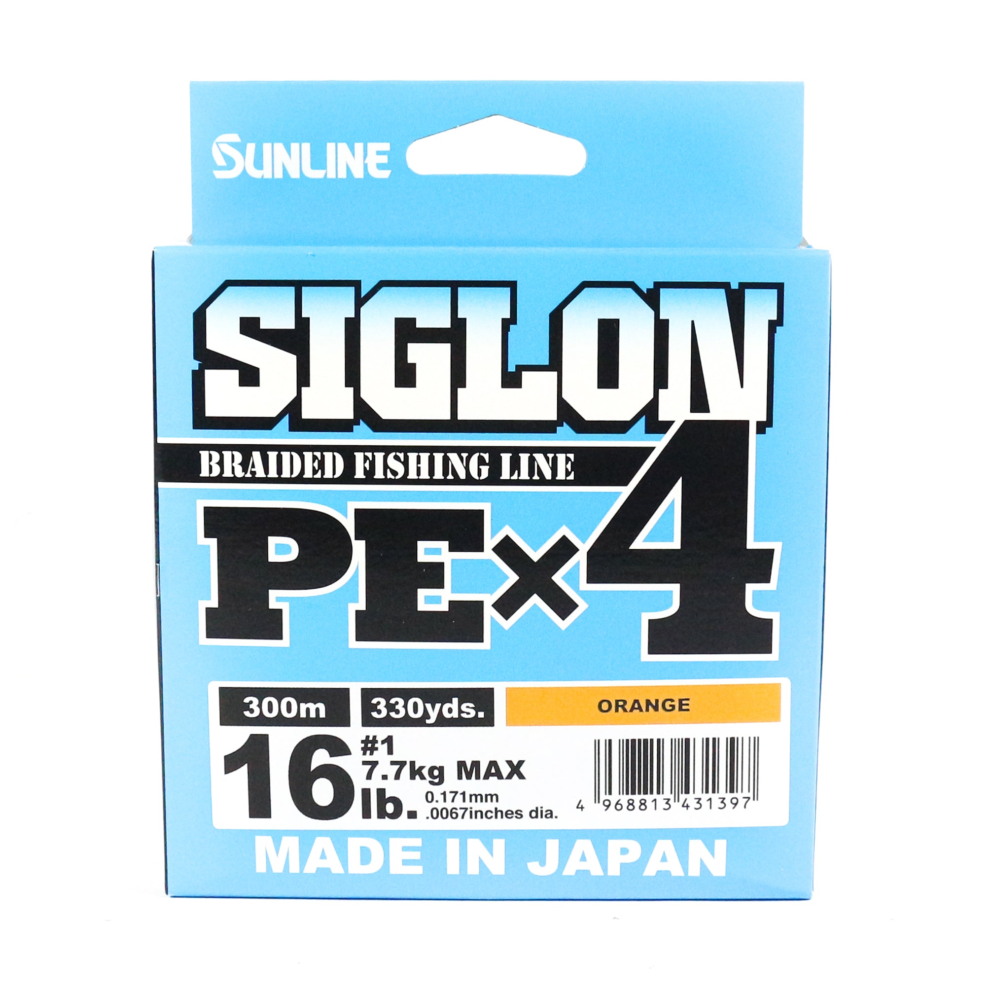 Sunline P.E Line X4 Siglon 300M P.E 1 16LB Orange (1397)