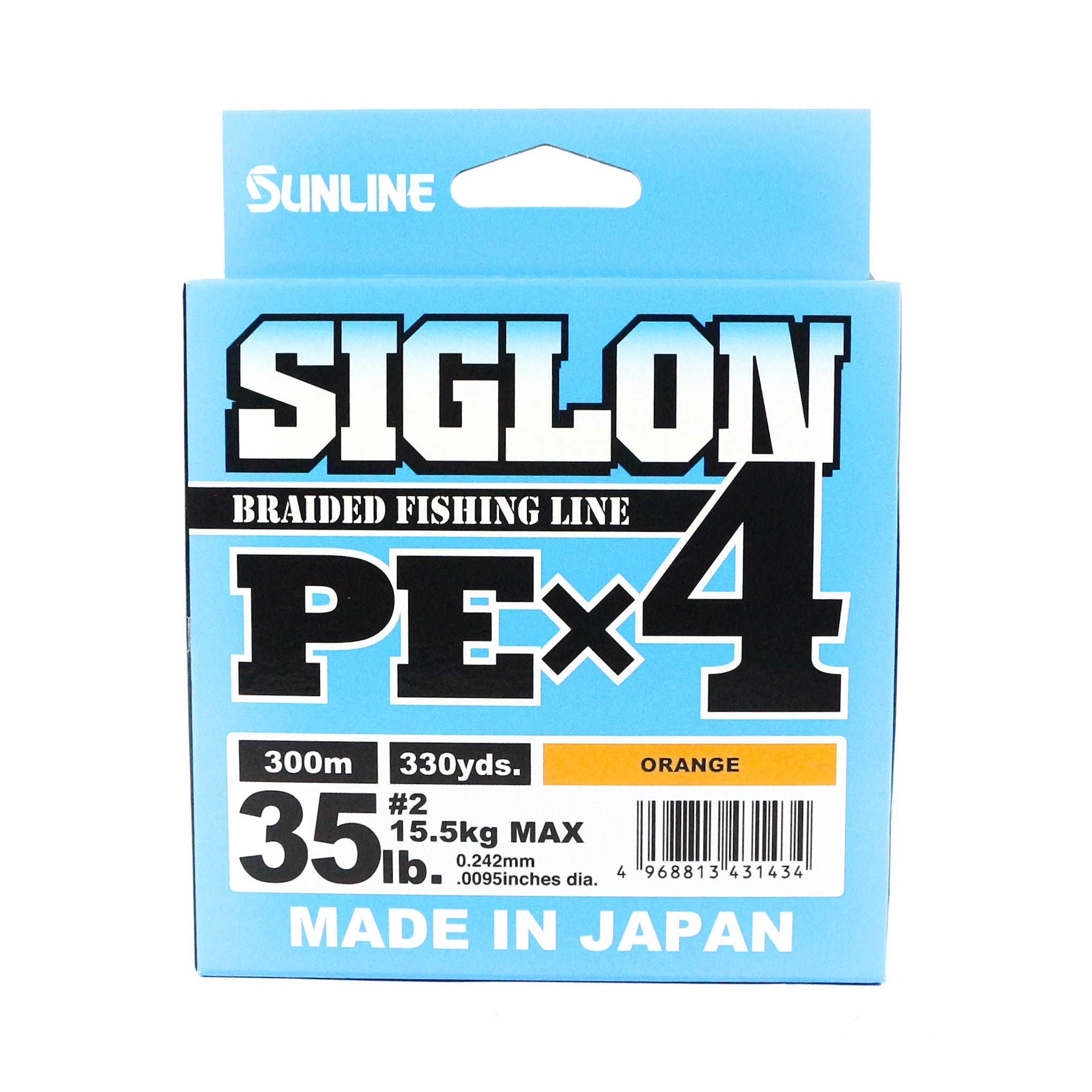 Sunline P.E Line X4 Siglon 300M P.E 2 35LB Orange (1434)