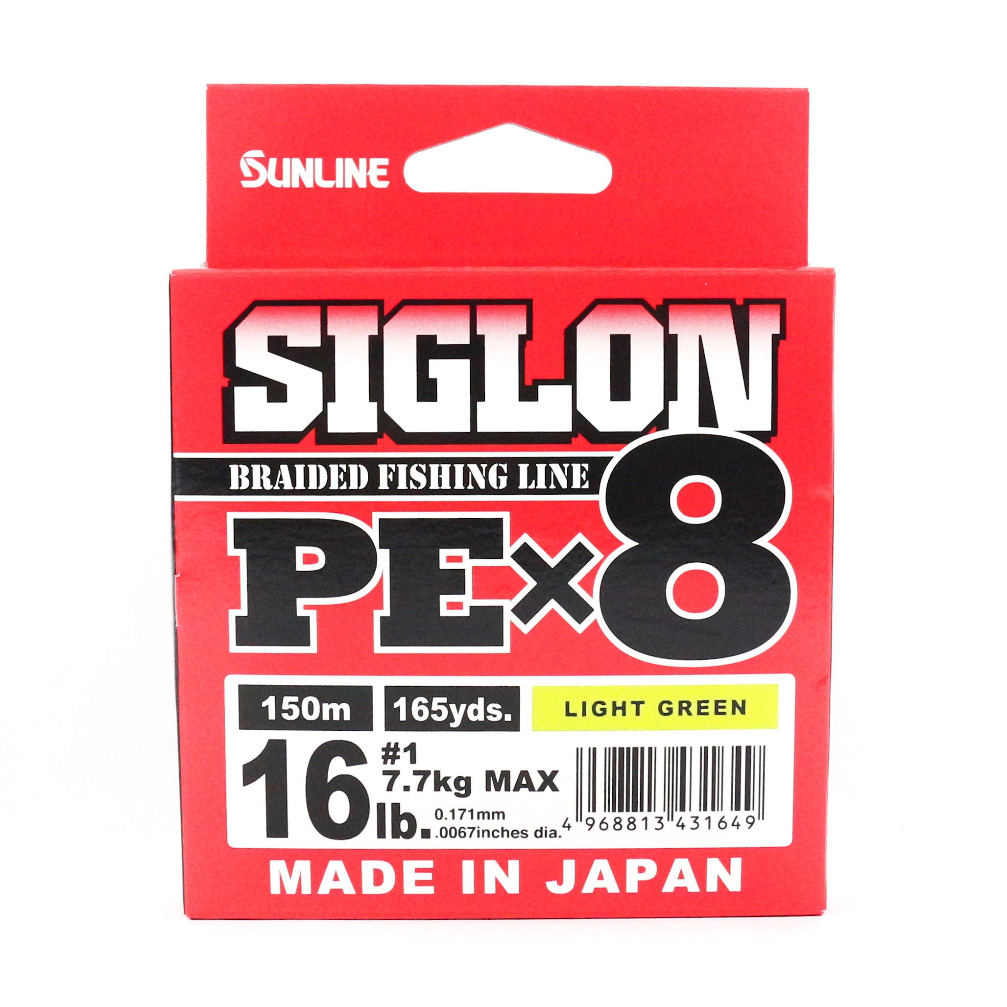 Sunline P.E Line X8 Siglon 150M P.E 1 16LB Lime Green (1649)