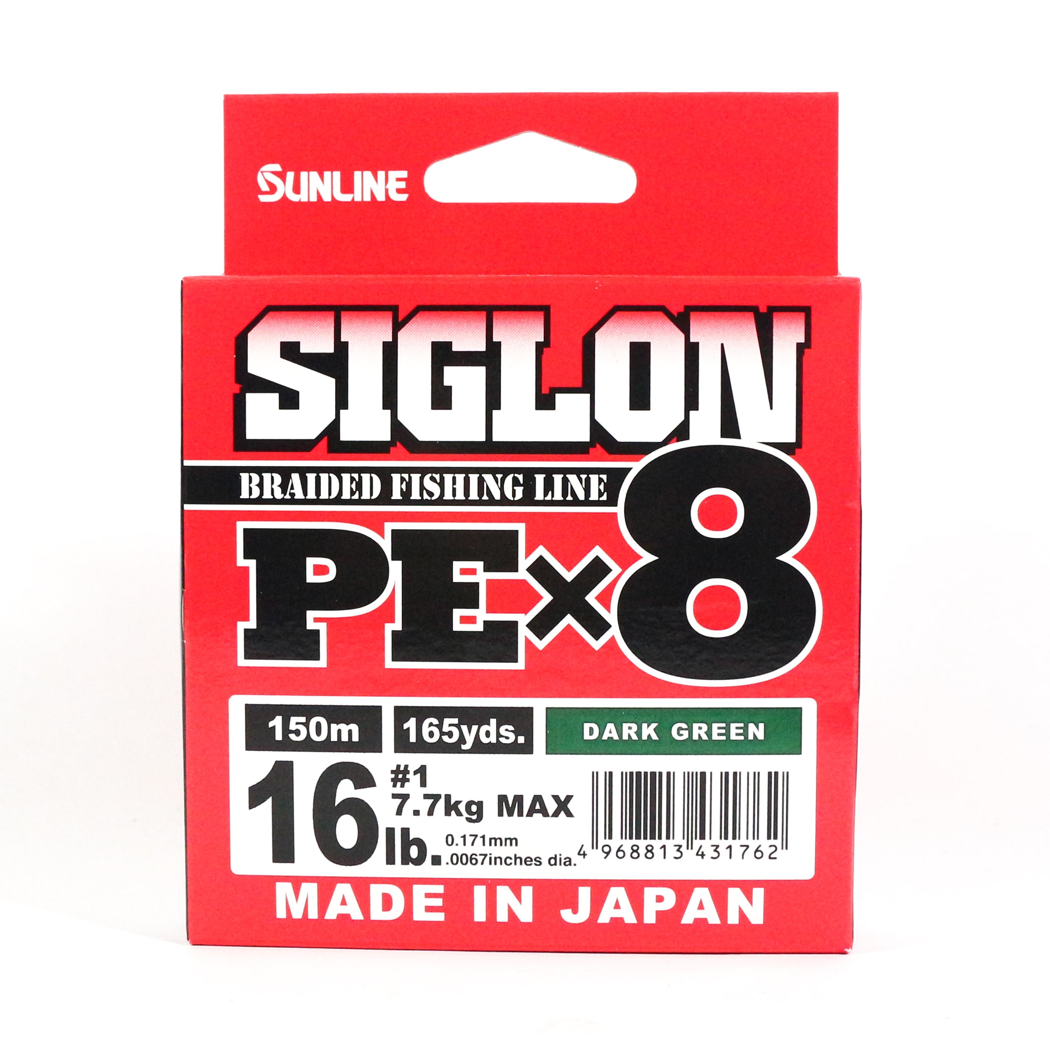 Sunline P.E Line X8 Siglon 150M P.E 1 16LB Dark Green (1762)